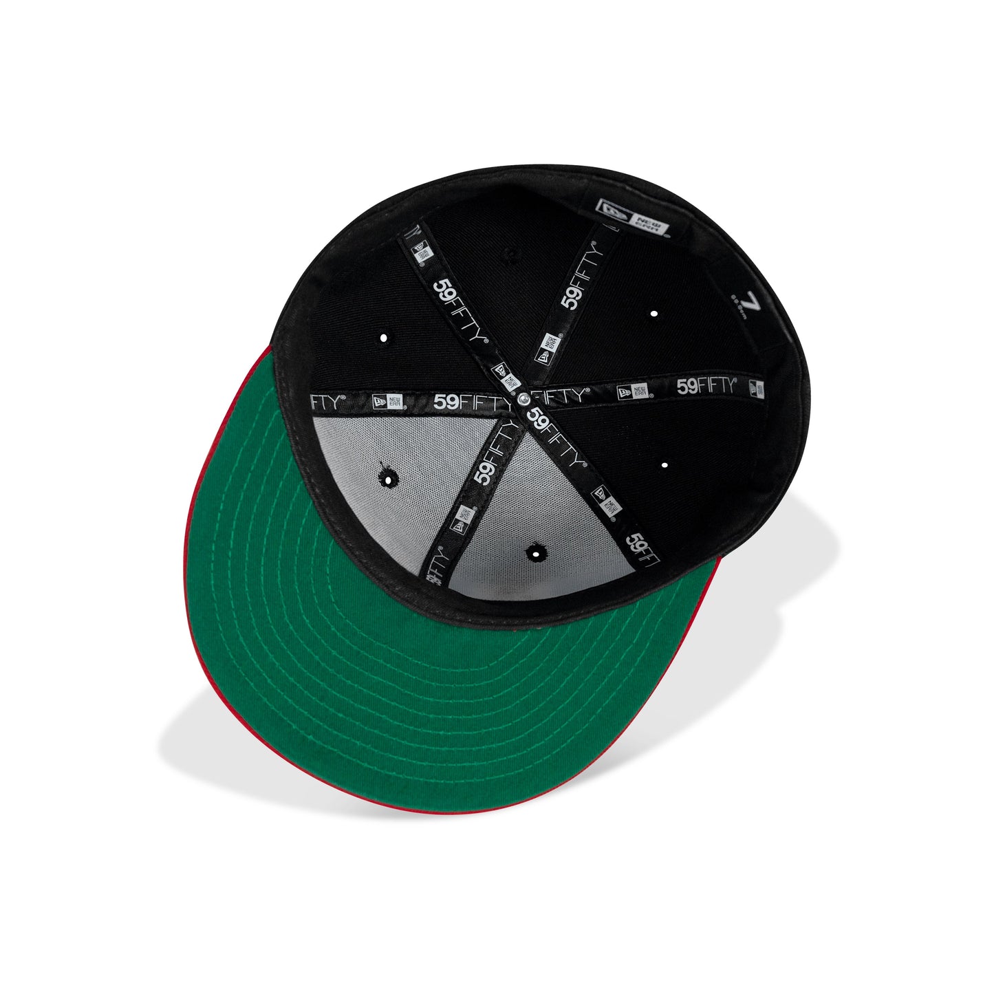 New Era Brooklyn NY Fitted Green Bottom "Black White Red"