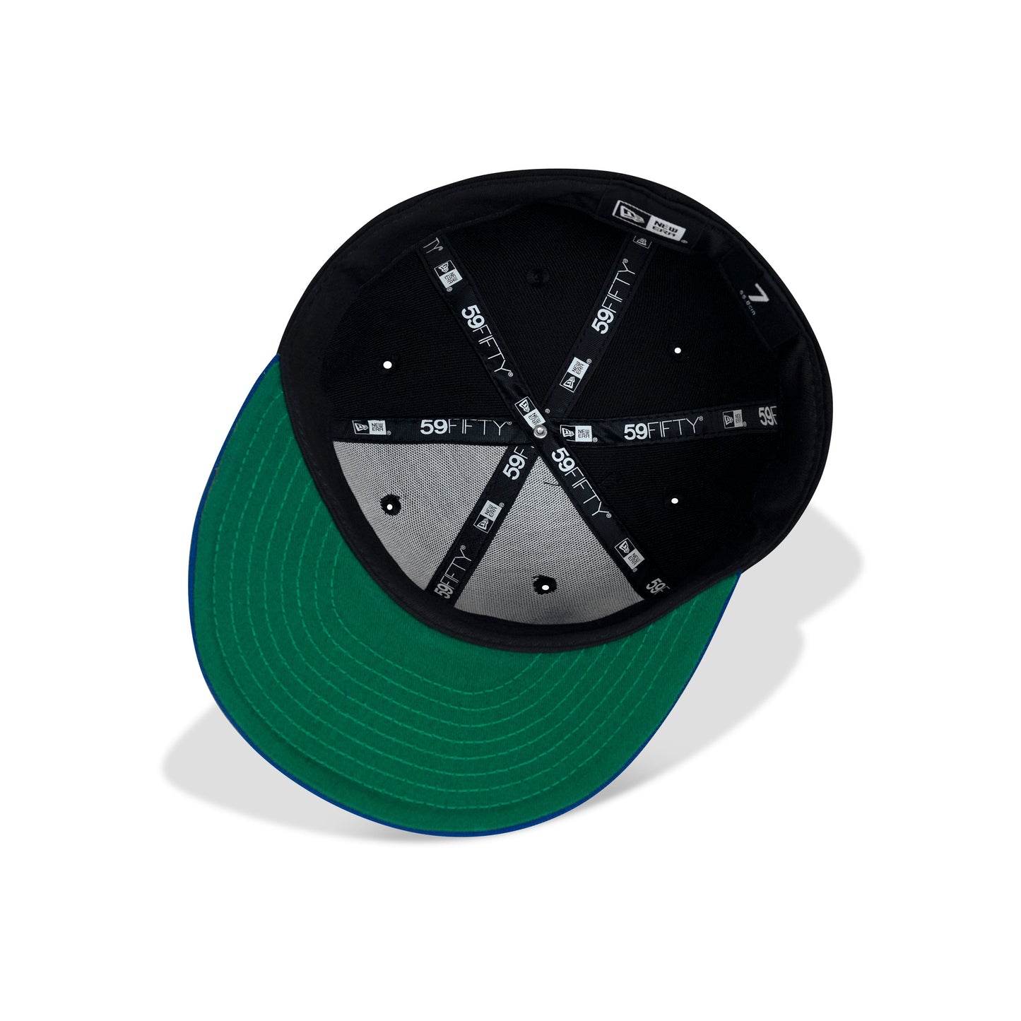 New Era Brooklyn NY Fitted Green Bottom "Black White Blue"