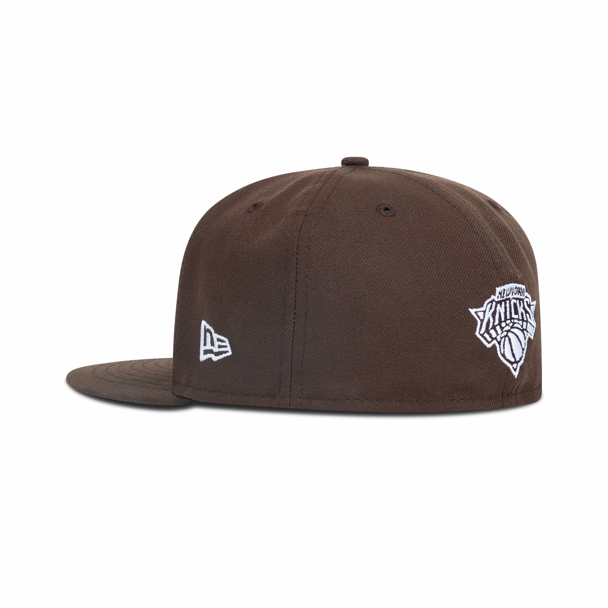 New Era New York Knicks  Fitted Grey Bottom "Brown White"