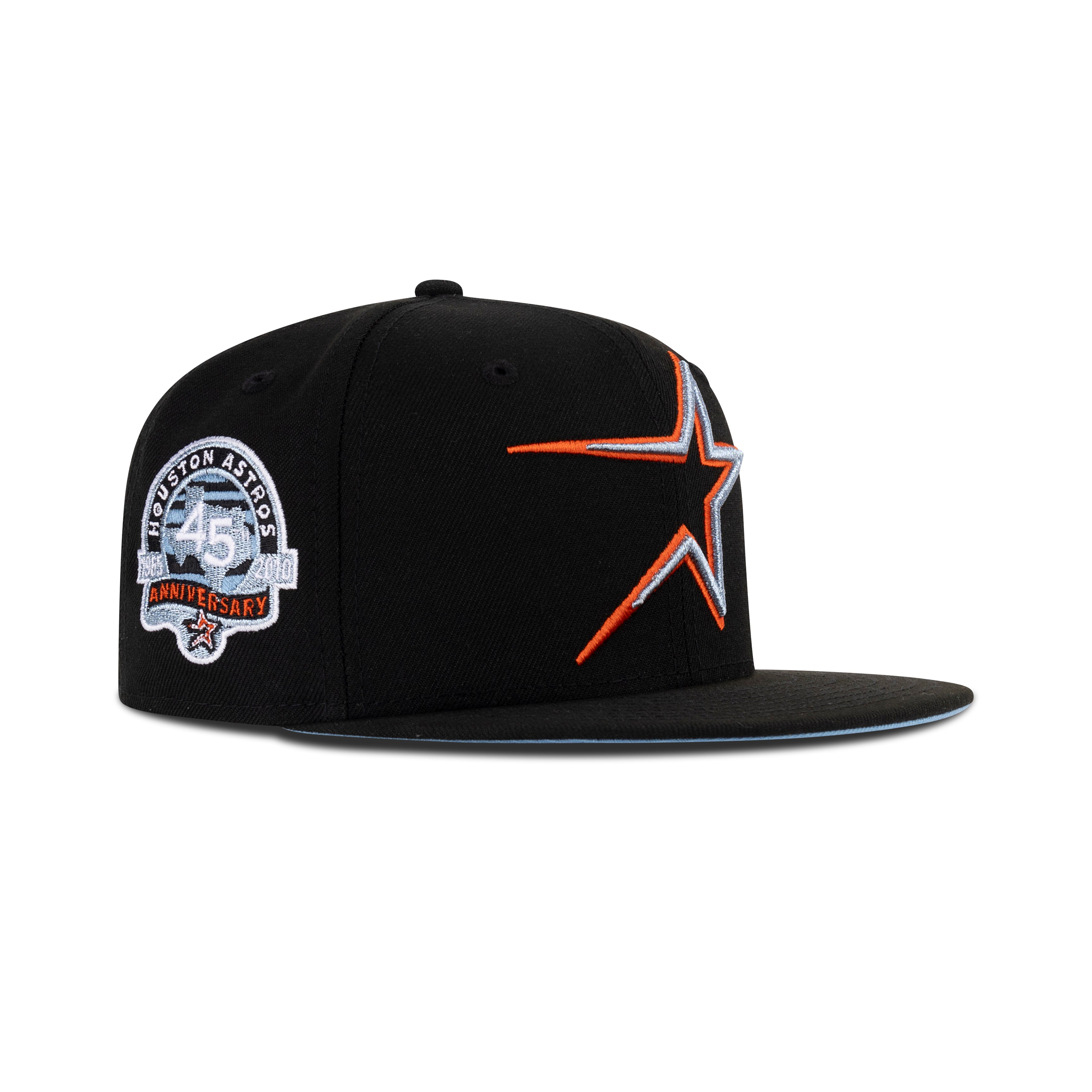 New Era Houston Astros Fitted Grey Bottom "Black Metallic Blue Gray Countdown Orange" (1965-2010 45th Anniversary Embroidery)