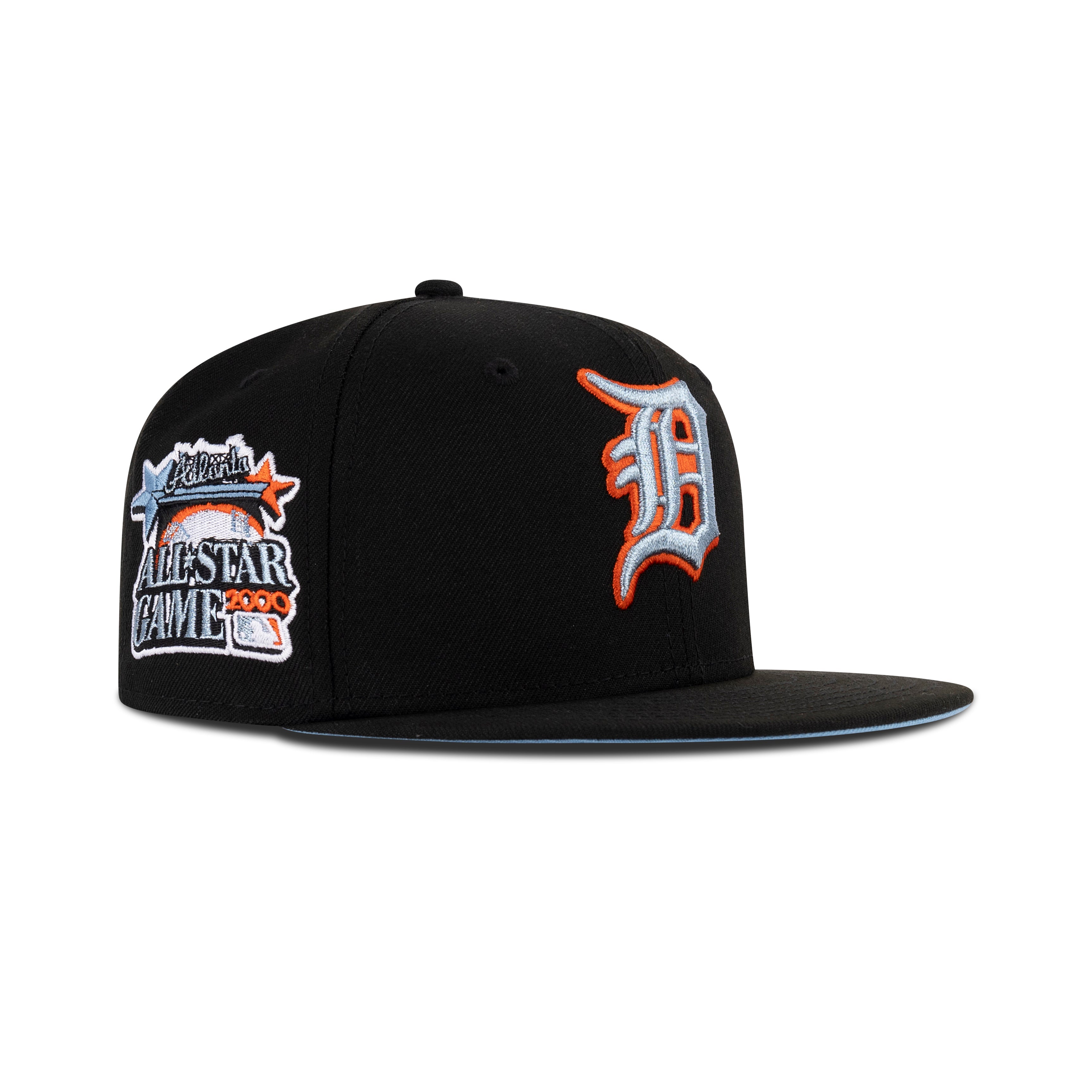 New Era Detroit Tigers Fitted Sky Bottom "Black Metallic Blue Gray Countdown Orange" (2000 All Star Game Embroidery)
