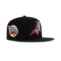 New Era Florida Marlins Upside Down Logo Fitted Sky Bottom "Black Metallic Blue Gray Countdown Orange" (2003 World Series Champions Embroidery)