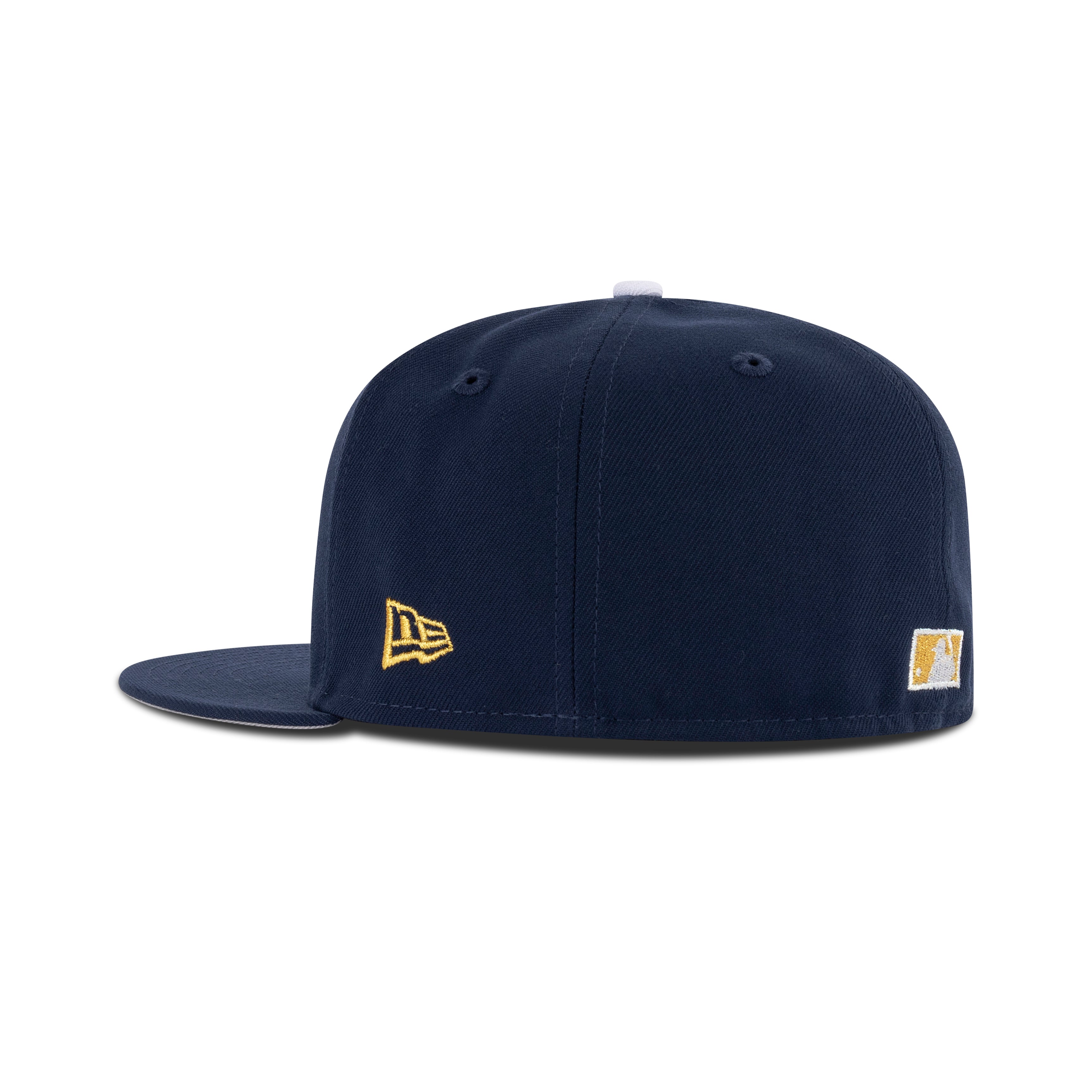 New Era Oakland Athletics Fitted Grey Bottom "Oceanside Blue White Metallic Gold Rush" (1975 All Star Game Embroidery)