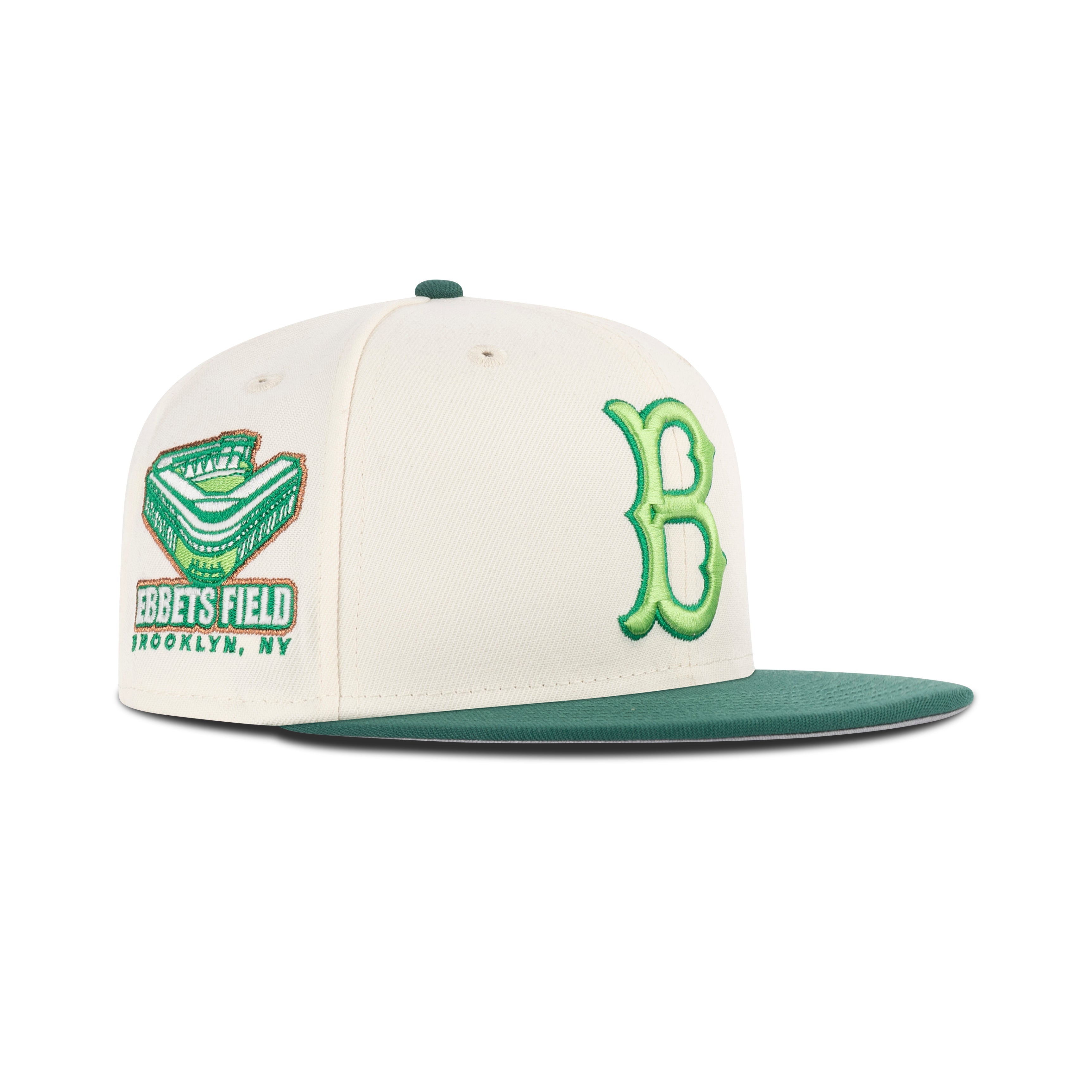 New Era Brooklyn Dodgers Fitted Grey Bottom "Chrome Emerald Green Rolling Meadows Shamrock" (Ebbets Field Embroidery)