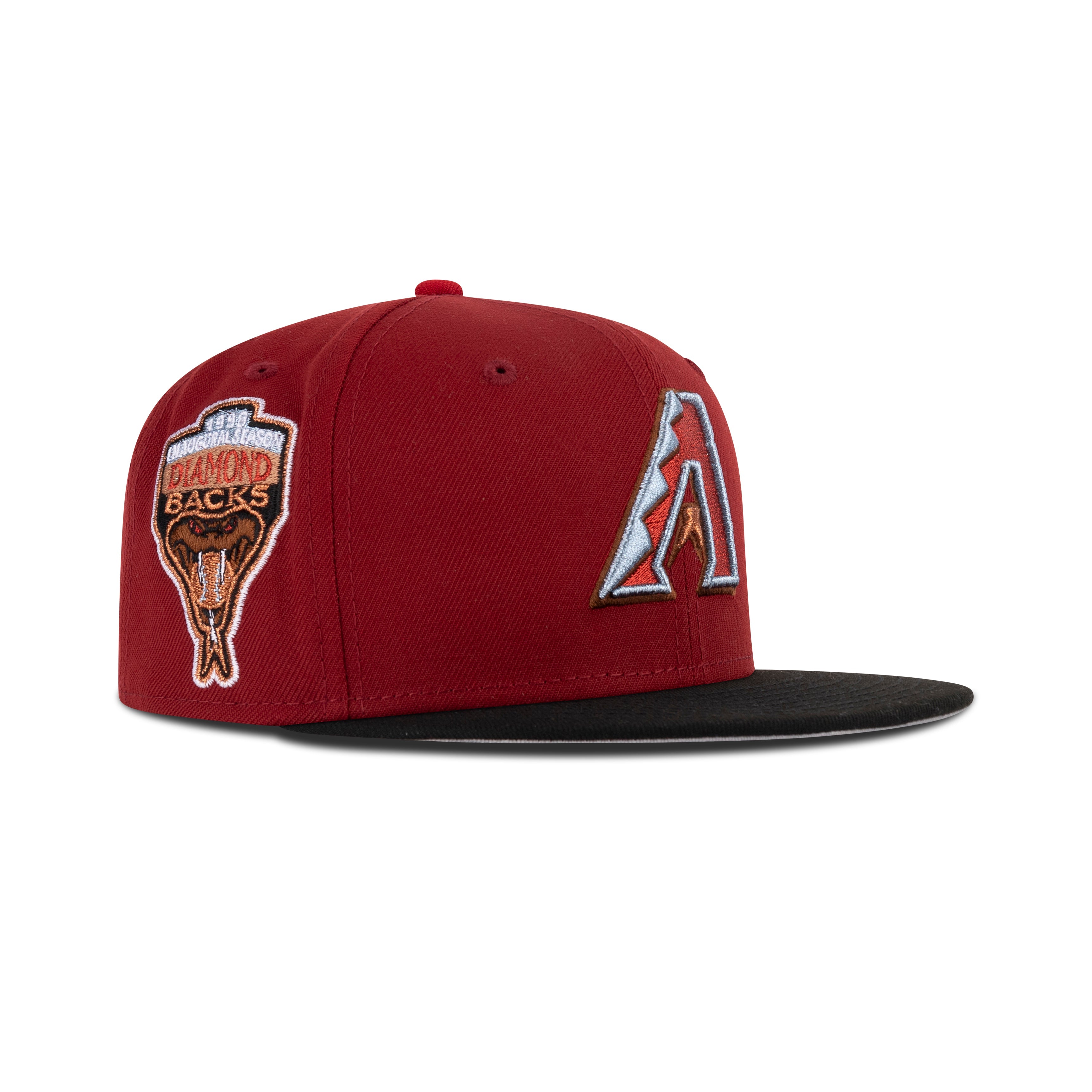 New Era Arizona Diamondbacks Fitted Grey Bottom "H Red Black Metallic Red Metallic Blue Gray" (1998 Inaugural Season Embroidery)