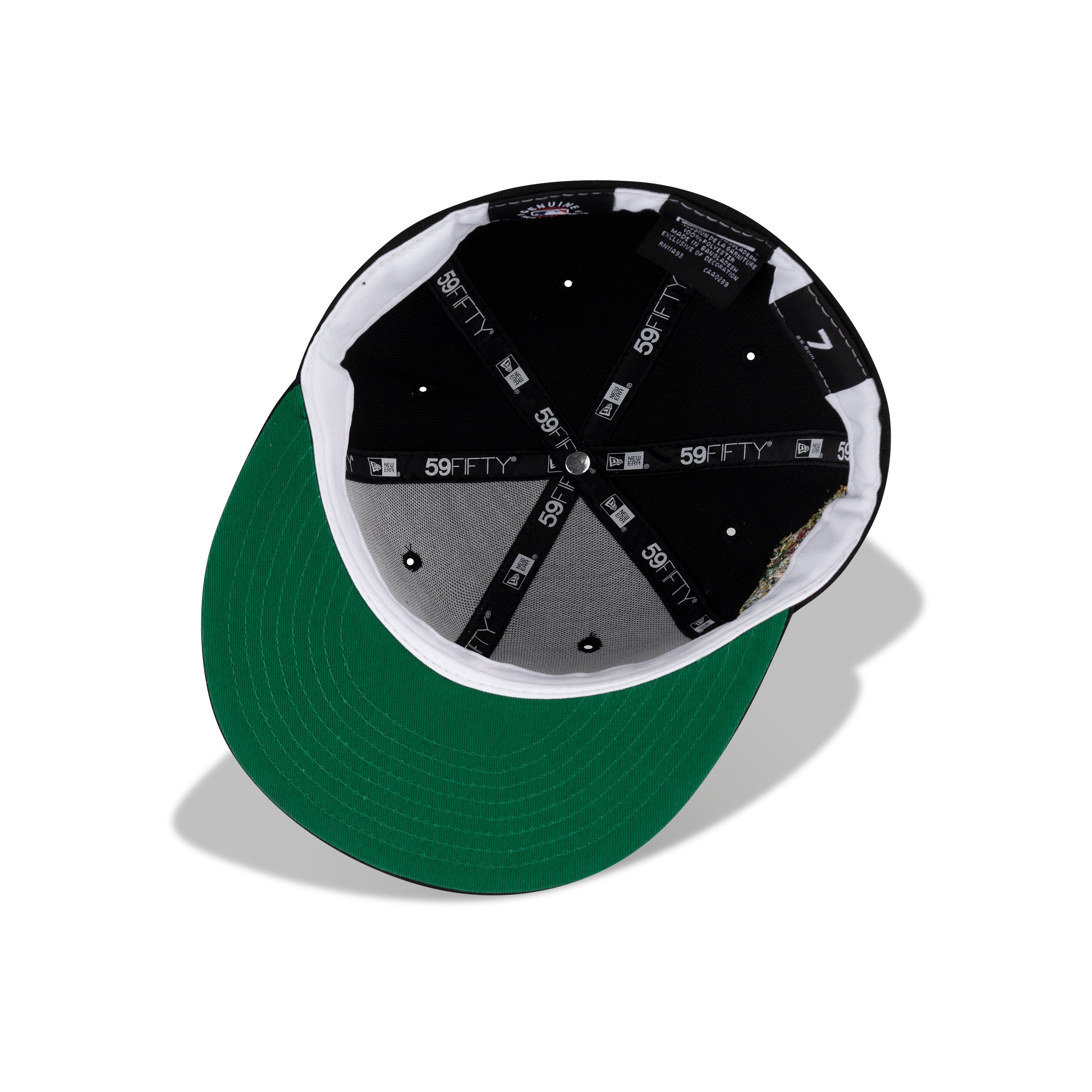 New Era Los Angeles Dodgers Fitted Green Bottom "Black Ivory" (Viva Los Dodgers Embroidery)