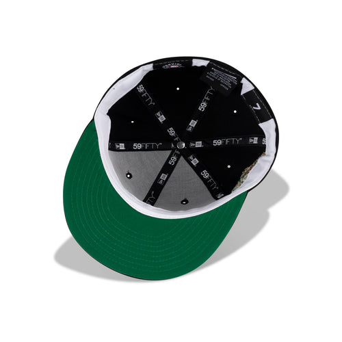 New Era Los Angeles Dodgers Fitted Green Bottom "Black Ivory" (Viva Los Dodgers Embroidery)
