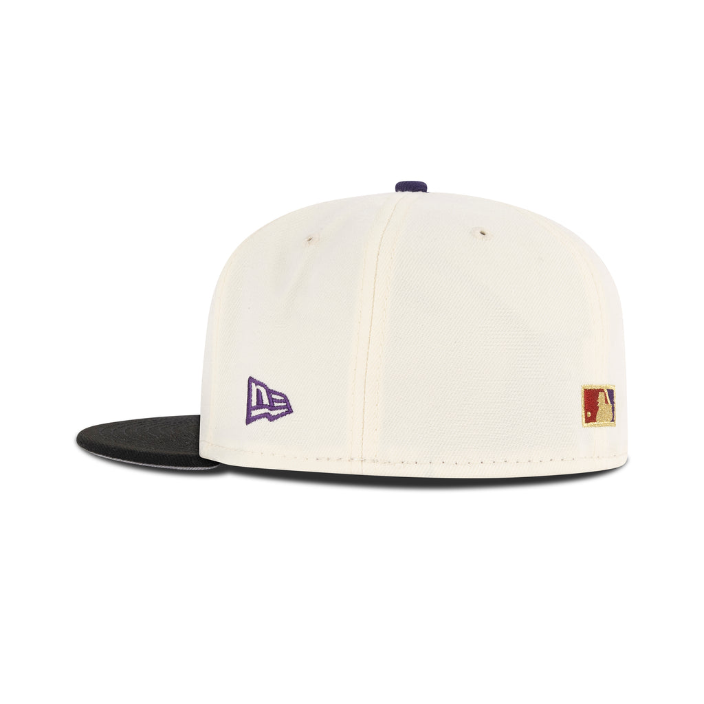 New Era Arizona Diamondbacks Upside Down Logo Fitted Grey Bottom "Chrome Black H Red" (1998 Inaugural Season Embroidery)