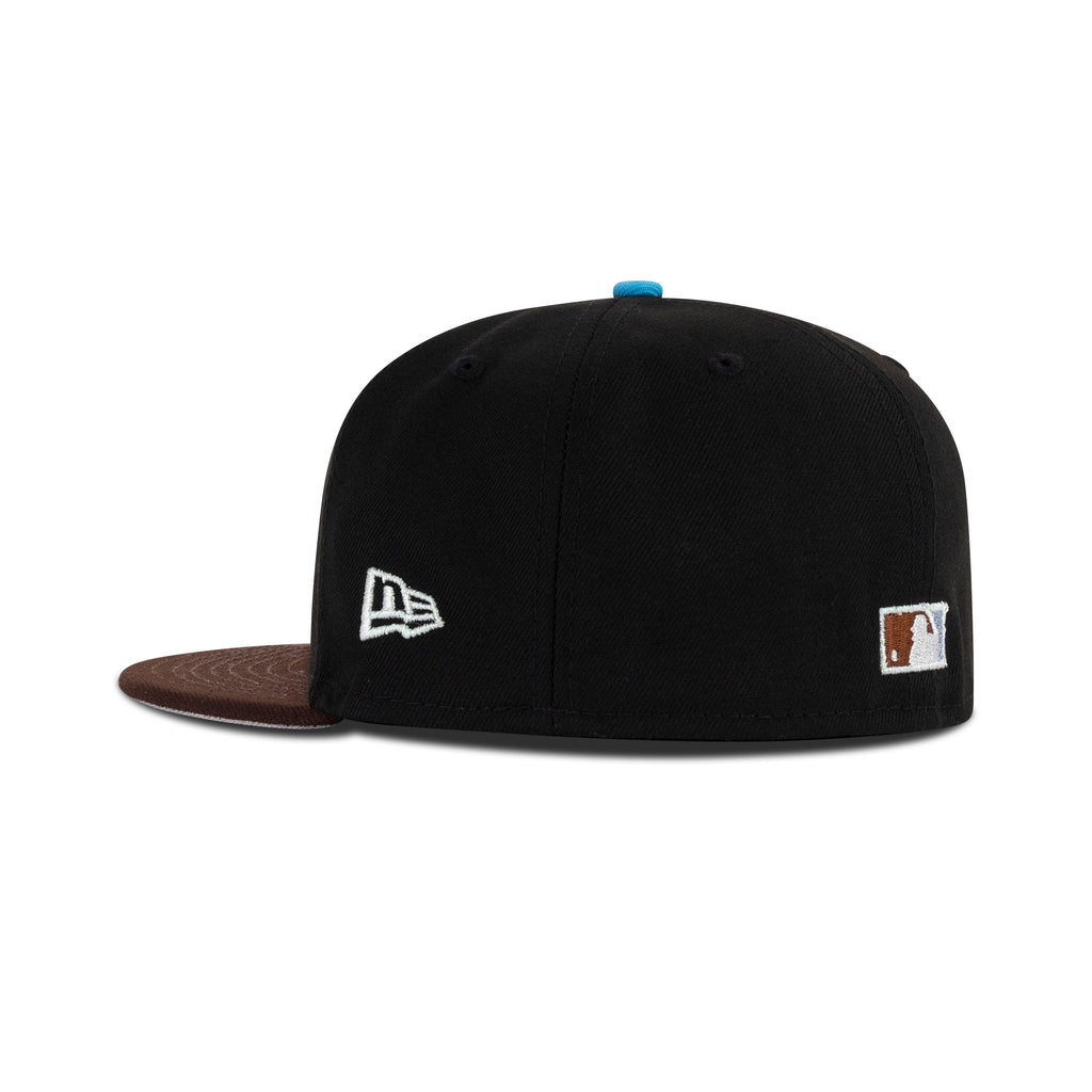 New Era Houston Astros Fitted Grey Bottom "Black Burnt Wood Ming White" (2005 World Series Embroidery)