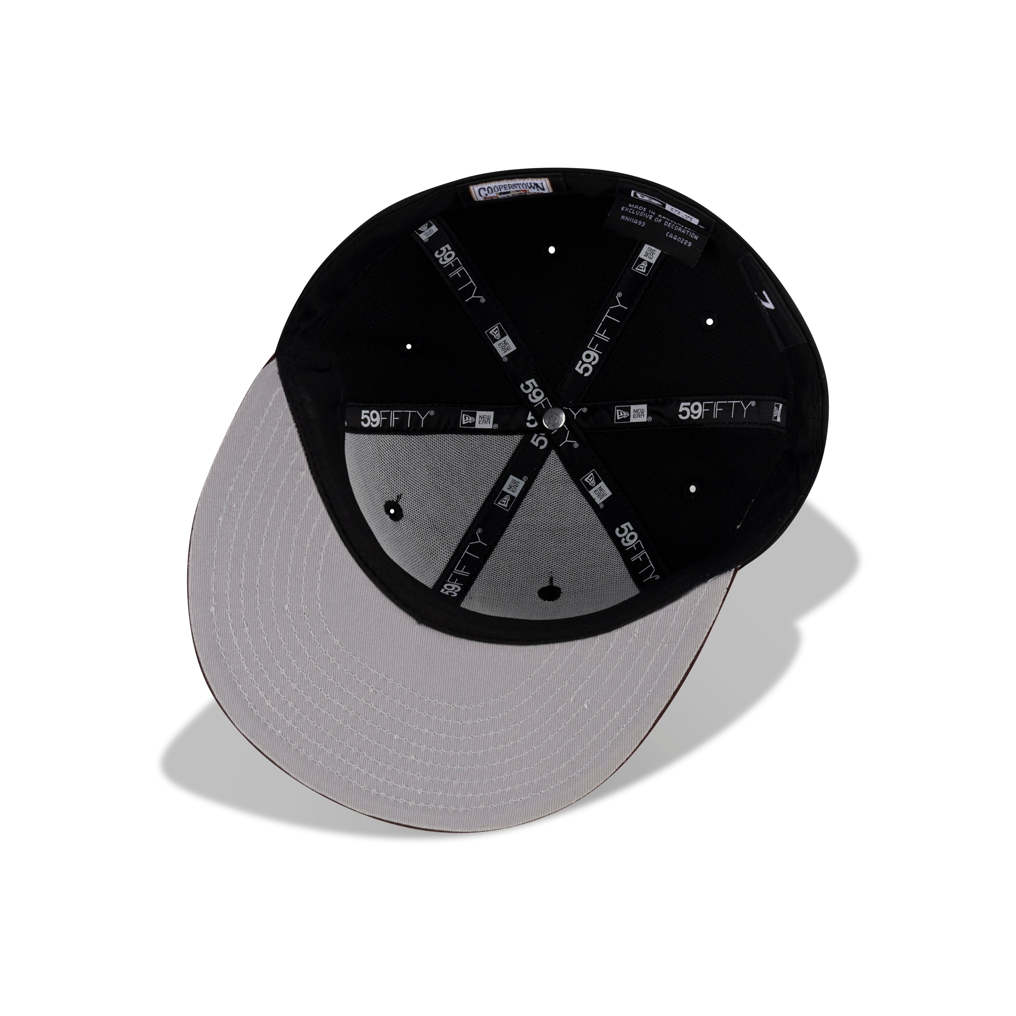 New Era Houston Astros Fitted Grey Bottom "Black Burnt Wood Ming White" (2005 World Series Embroidery)