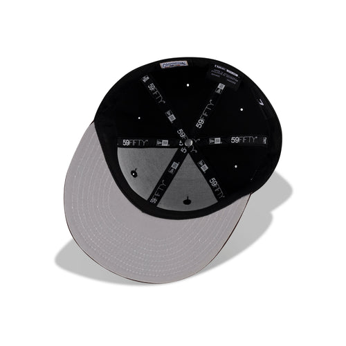 New Era Houston Astros Fitted Grey Bottom "Black Burnt Wood Ming White" (2005 World Series Embroidery)