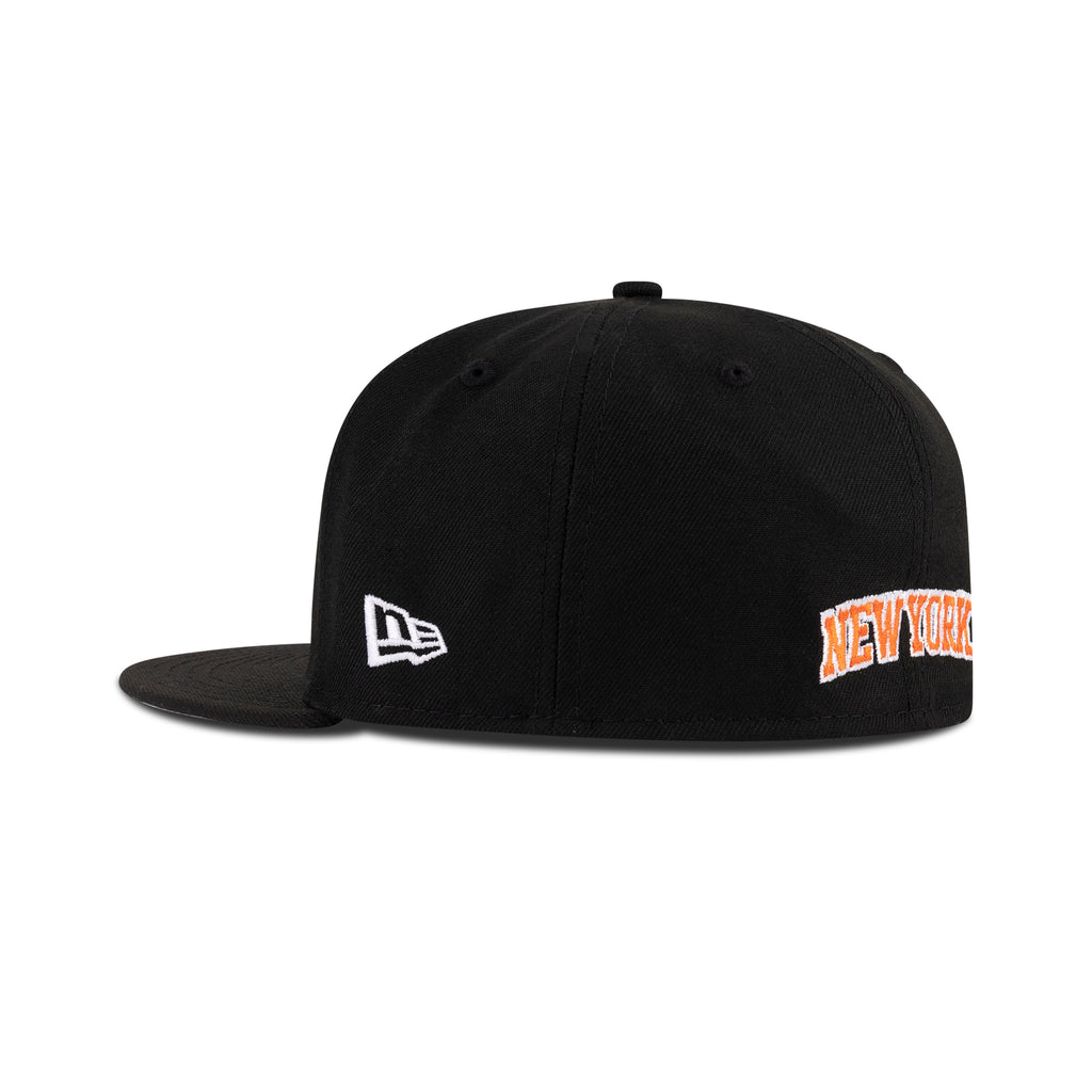 New Era New York Knicks Fitted Grey Bottom "Black Orange Majestic Blue White" (2000 Knicks Embroidery)