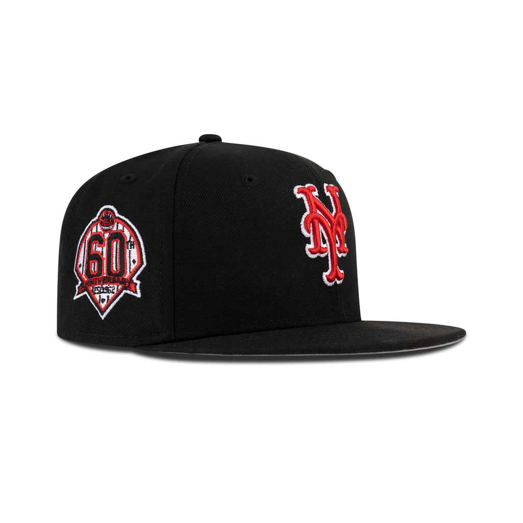 New Era New York Mets Fitted Grey Bottom "Black Radiant Red White" (60th Anniversary Embroidery)