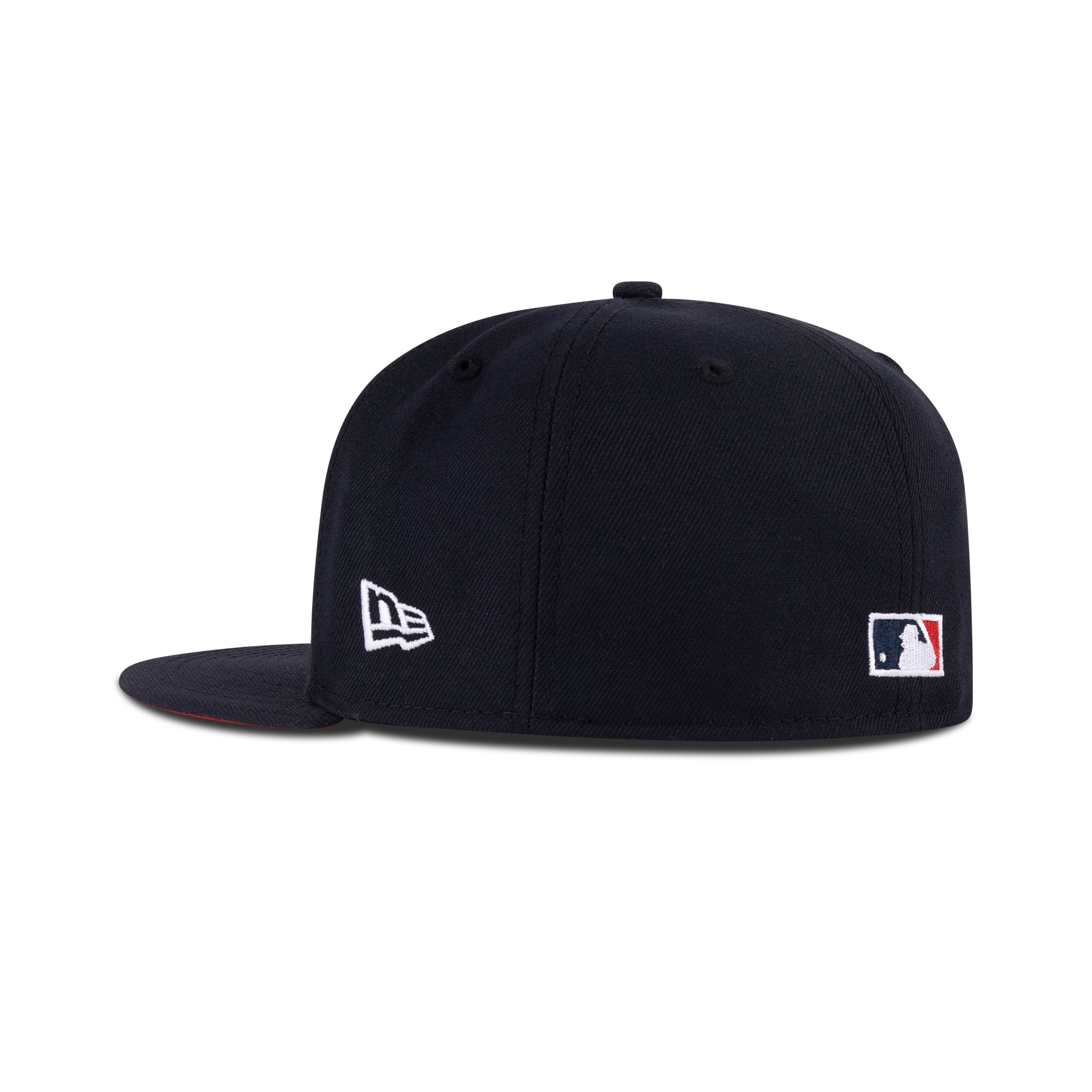 New Era New York Yankees Fitted Scarlet Red Bottom "Navy White" (Jackie Robinson & 50th Anniversary Embroidery)