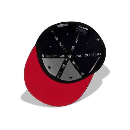 New Era New York Yankees Fitted Scarlet Red Bottom "Navy White" (Jackie Robinson & 50th Anniversary Embroidery)