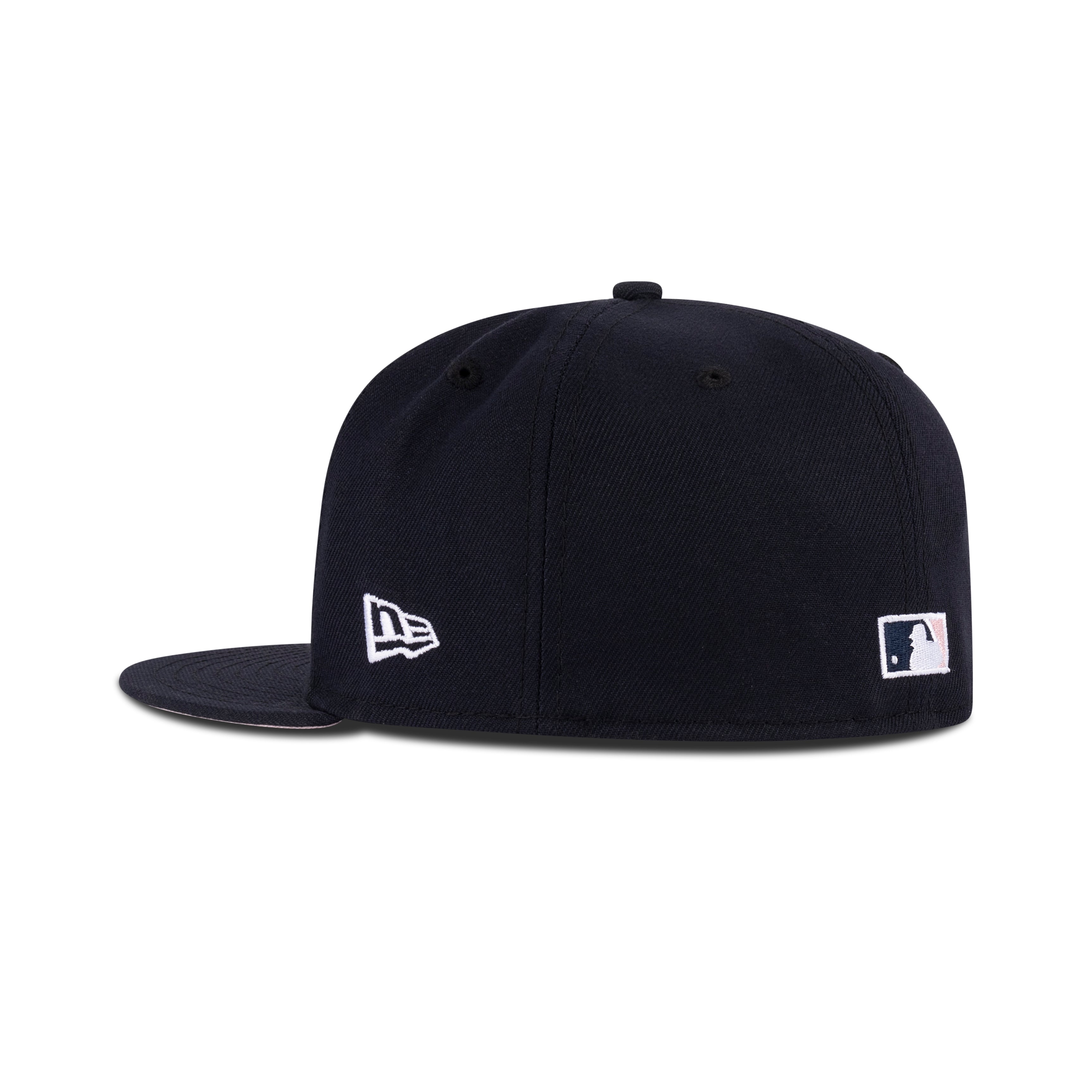 New Era New York Yankees Fitted Pink Bottom "Navy White" (Jackie Robinson & 50th Anniversary Embroidery)