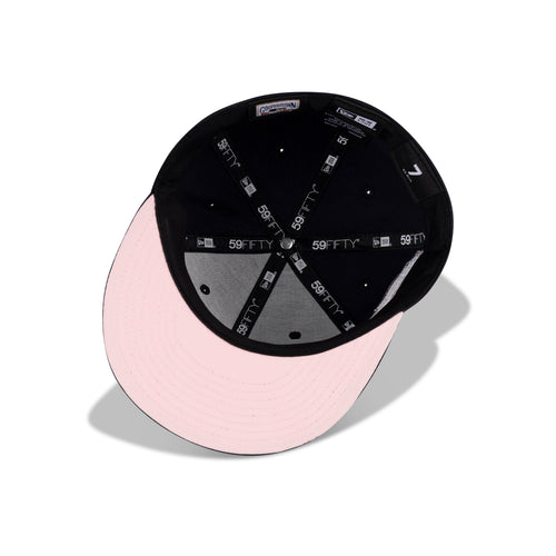 New Era New York Yankees Fitted Pink Bottom "Navy White" (Jackie Robinson & 50th Anniversary Embroidery)