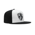 Mitchell & Ness Brooklyn Nets NBA Front Post Snapback Grey Bottom "Black White"