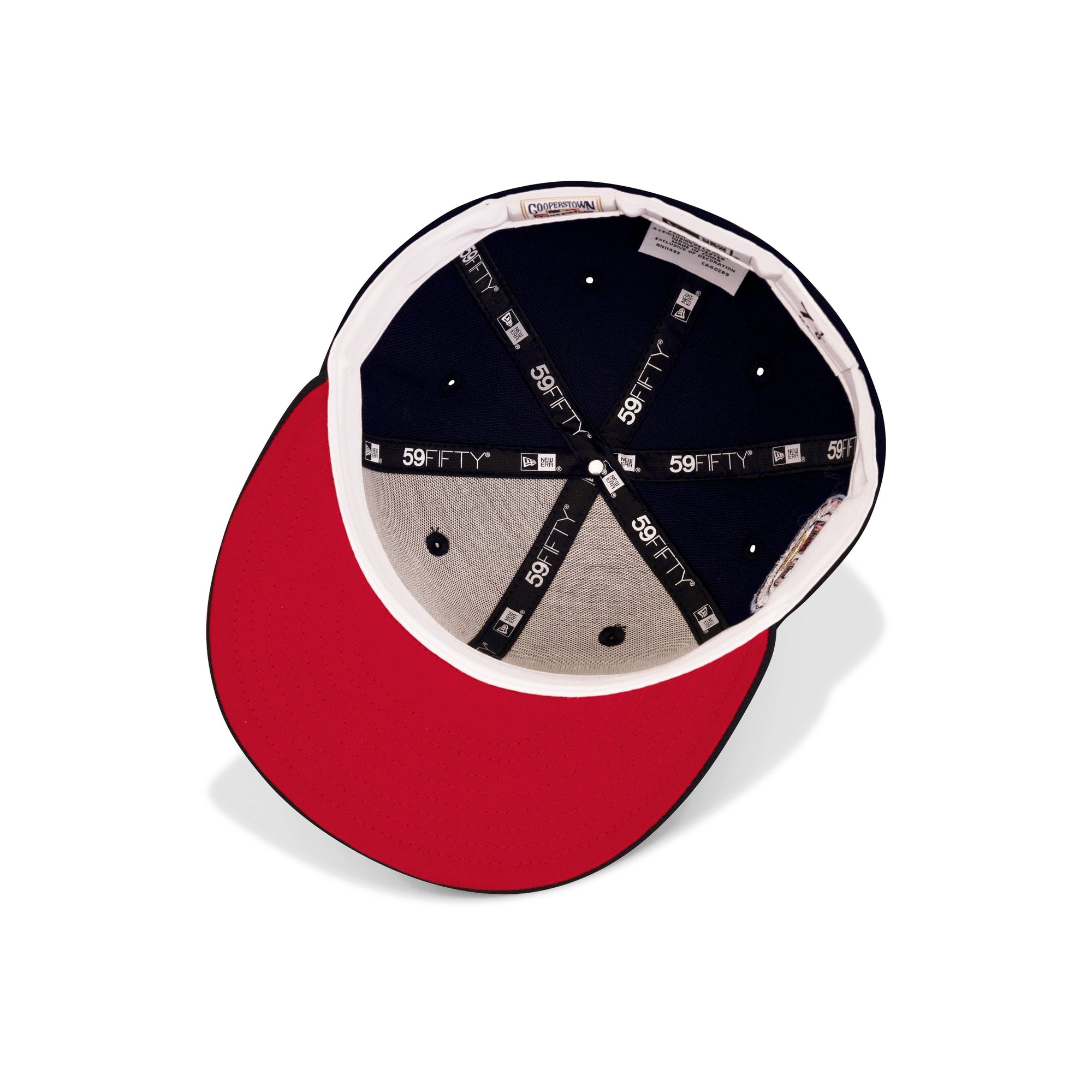 New Era L.A. Anaheim Angels Fitted Red Bottom "Navy Red" (50th Anniversary Embroidery)