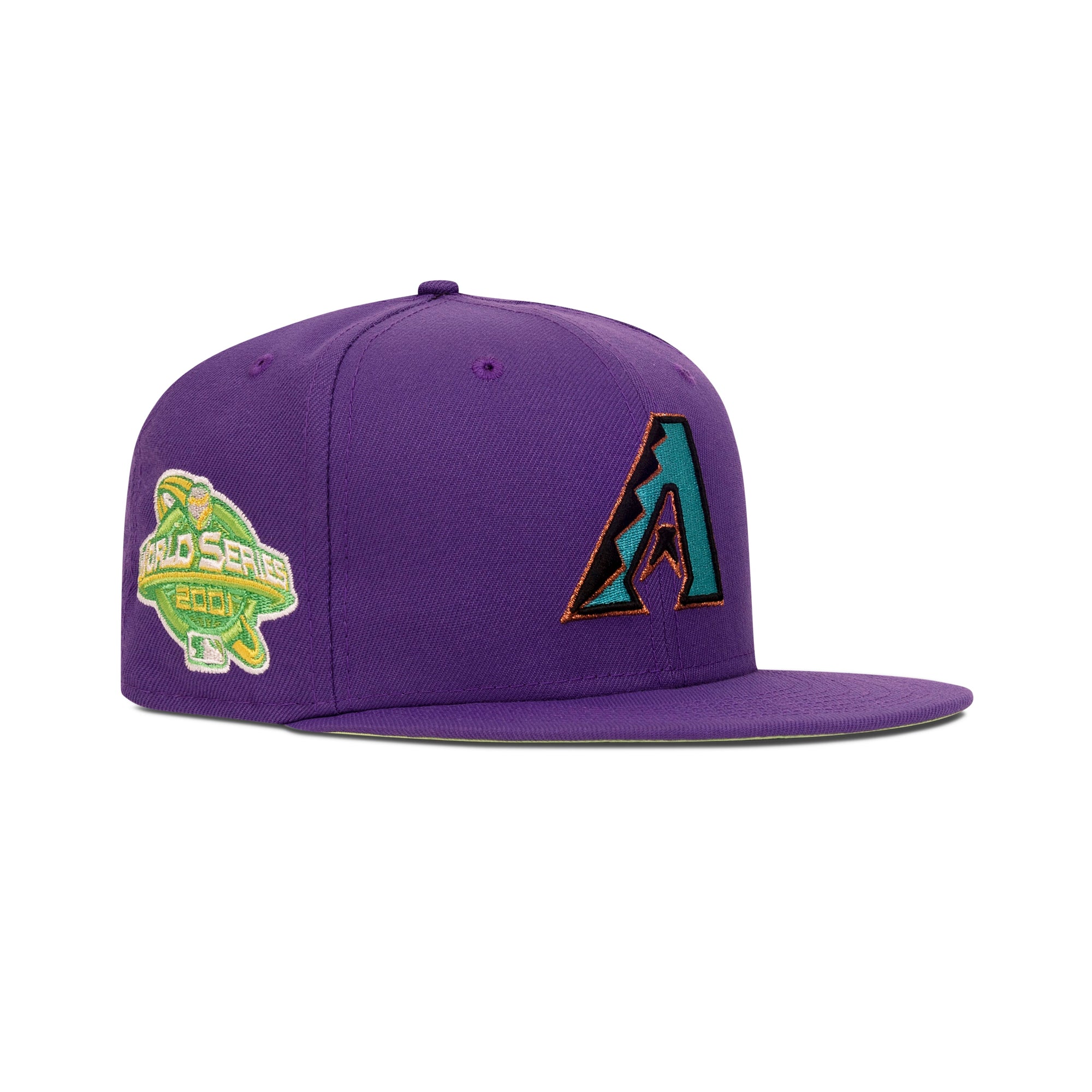 New Era Arizona Diamondbacks Fitted Lime Bottom "Purple Teal" (2001 World Series Embroidery)