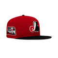 New Era Montreal Expos Fitted Grey Bottom "Red Black" (Olympic Stadium Embroidery)