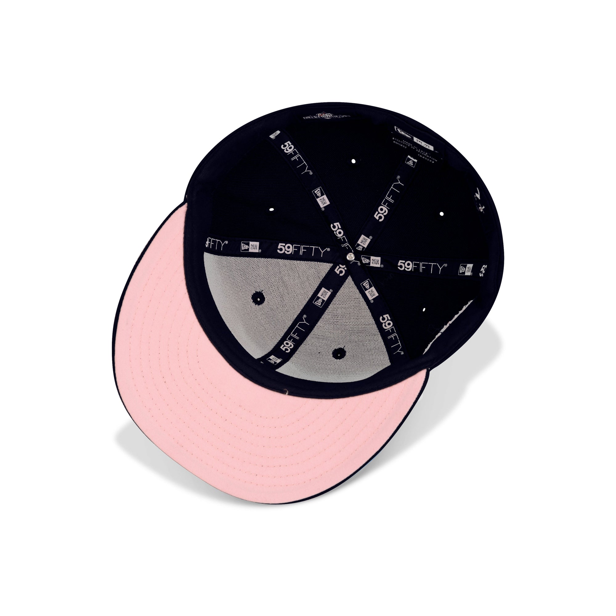New Era Fort Myers Mighty Mussels Fitted Pink Bottom "Navy White Pink" (Florida State League Embroidery)