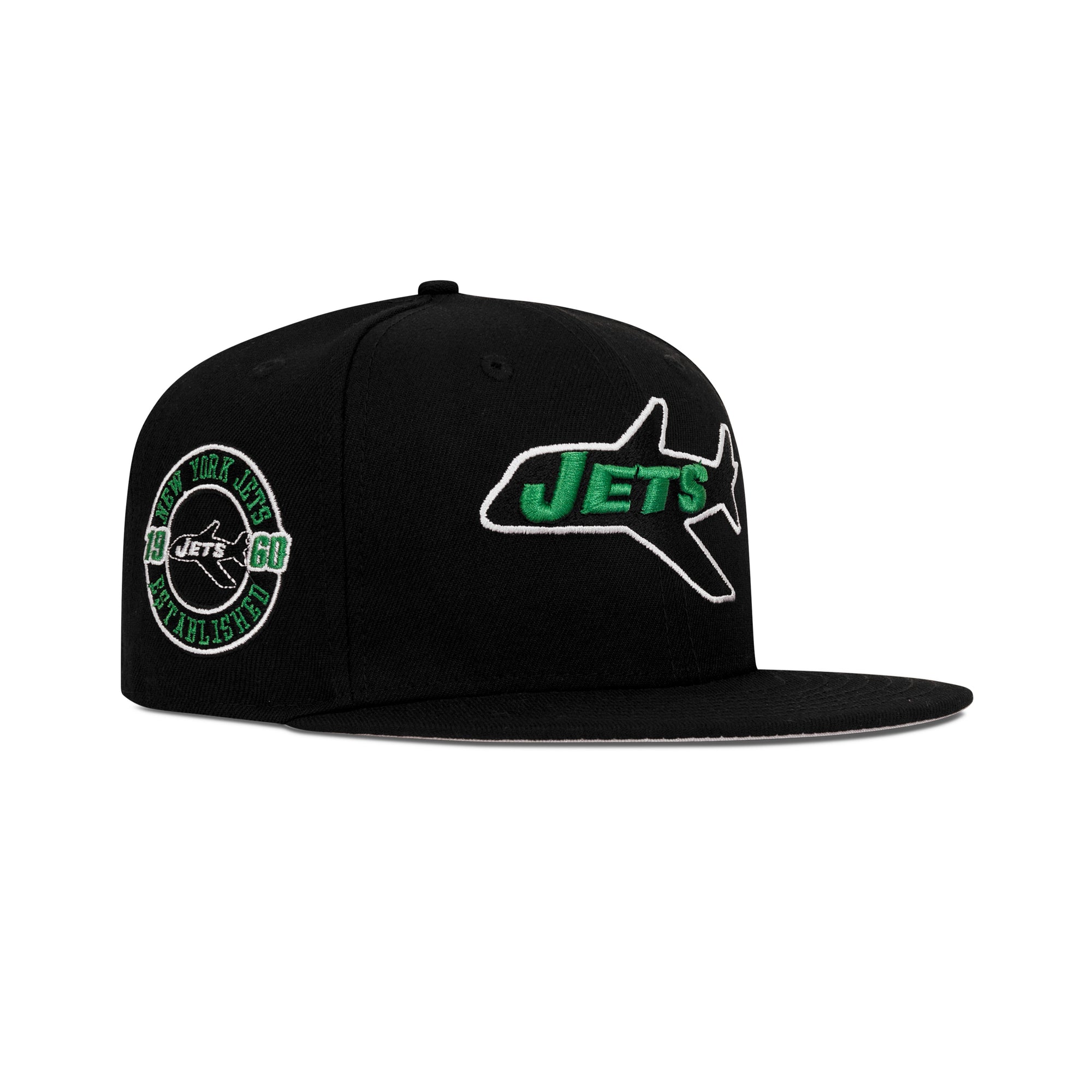 New Era New York Jets Fitted Grey Bottom "Black Green" (1960 Jets Embroidery)