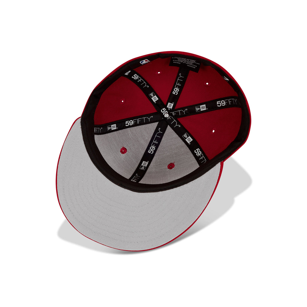 New Era Los Angeles Lakers Fitted Grey Bottom "Red White"