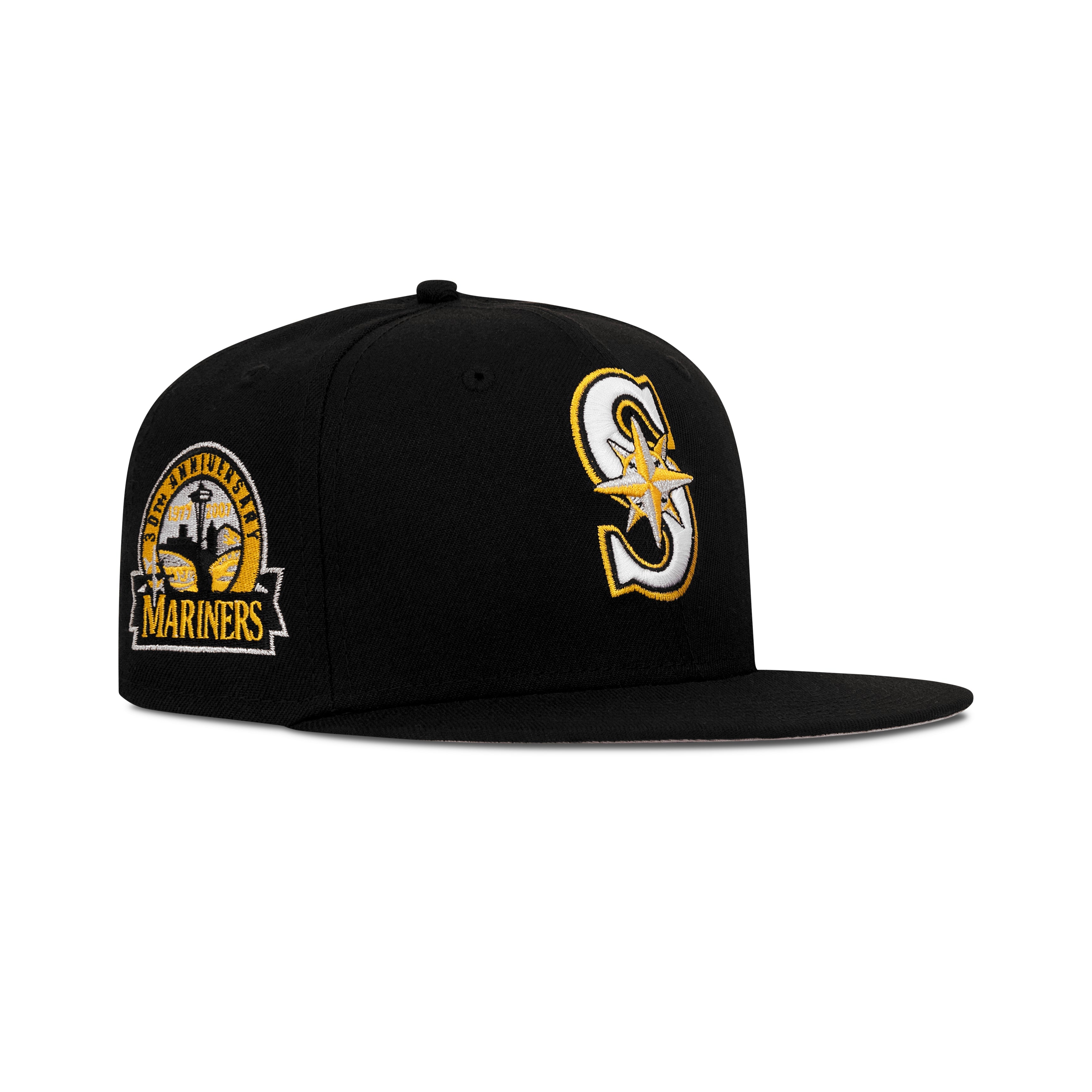 New Era Seattle Mariners Fitted Grey Bottom "Black Yellow" (30th Anniversary Embroidery)
