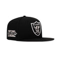 New Era Oakland Raiders Fitted Grey Bottom "Black White Silver" (XVIII Super Bowl Embroidery)