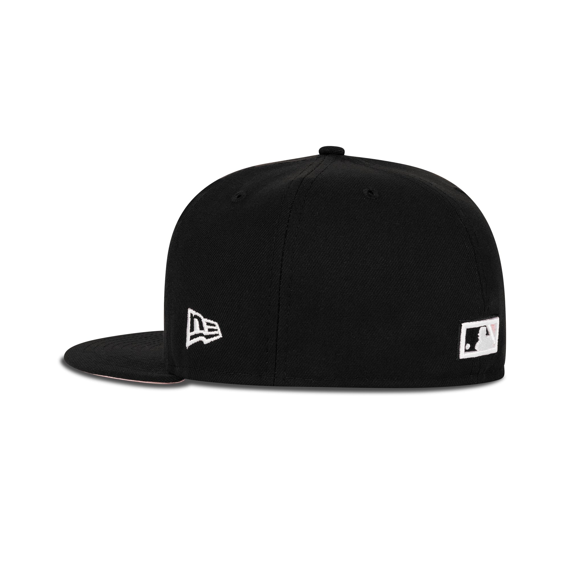 New Era L.A. Anaheim Angels Fitted Pink Bottom "Black Red Yellow" (25th Anniversary Embroidery)
