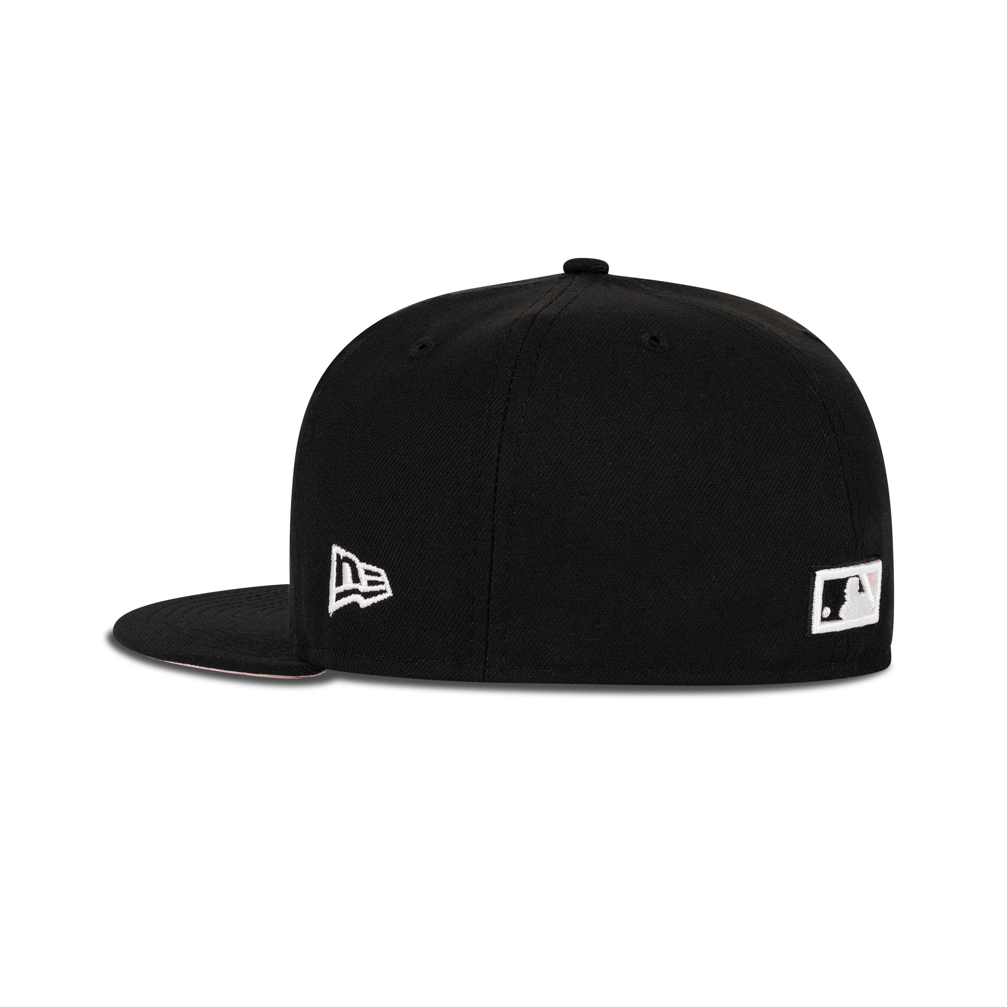 New Era L.A. Anaheim Angels Fitted Pink Bottom "Black Red Yellow" (25th Anniversary Embroidery)