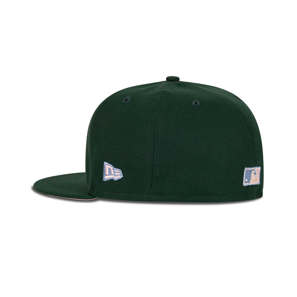 New Era L.A. Anaheim Angels Fitted Pink Bottom "Green Pink Sky " (50th Anniversary Embroidery)