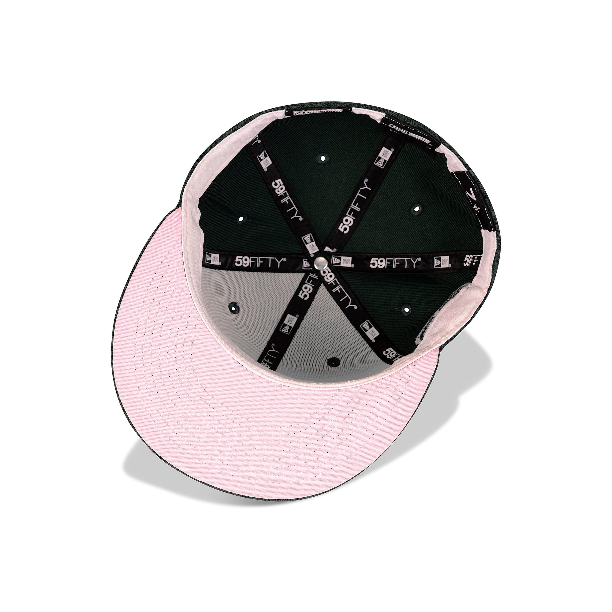 New Era L.A. Anaheim Angels Fitted Pink Bottom "Green Pink Sky " (50th Anniversary Embroidery)