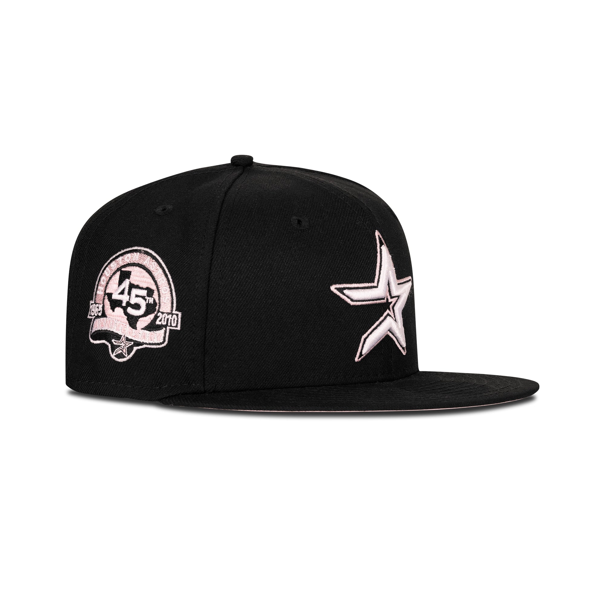 New Era Houston Astros Fitted Pink Bottom "Black White Pink" (45th Anniversary Embroidery)