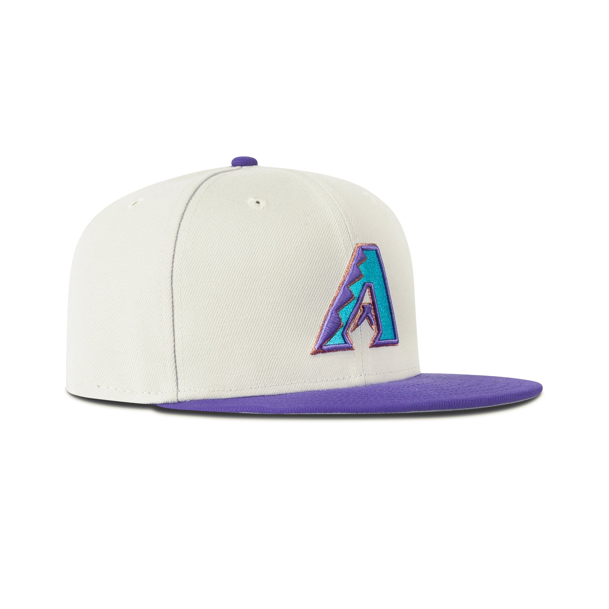 New Era Arizona Diamondbacks Fitted Grey Bottom "Cream Purple" (2001 World Series Embroidery)
