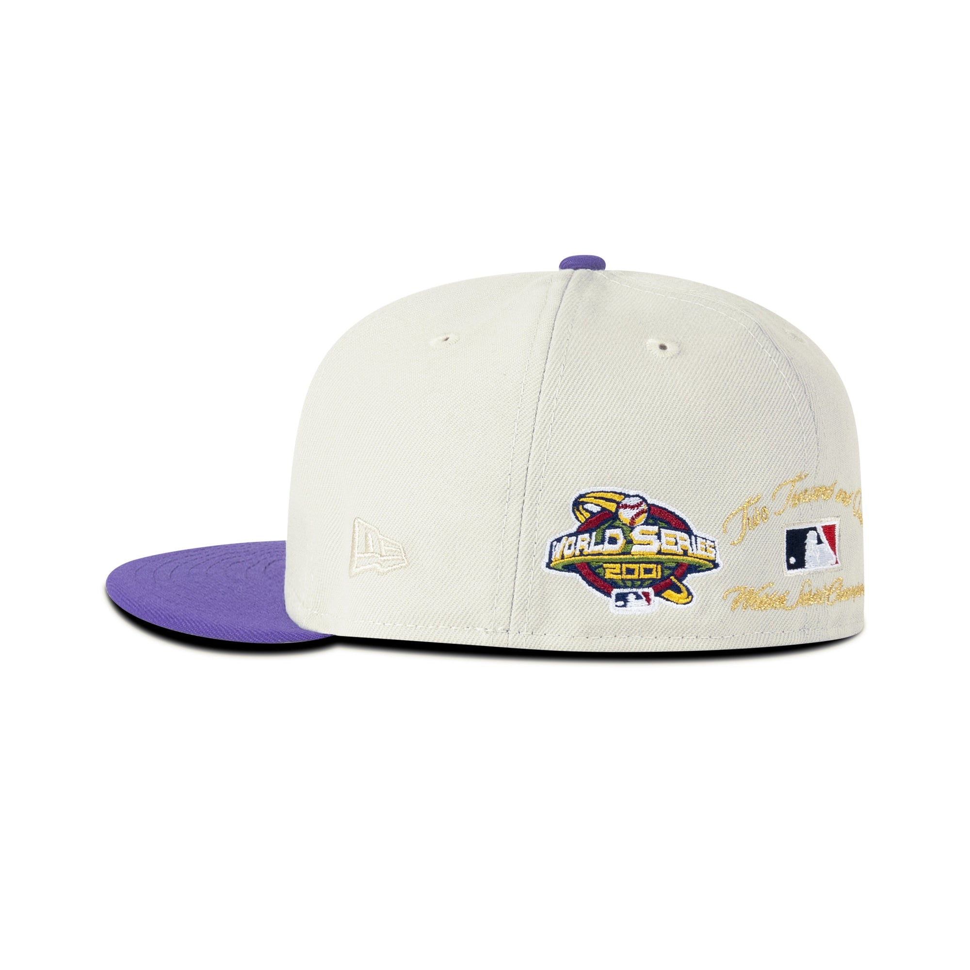 New Era Arizona Diamondbacks Fitted Grey Bottom "Cream Purple" (2001 World Series Embroidery)