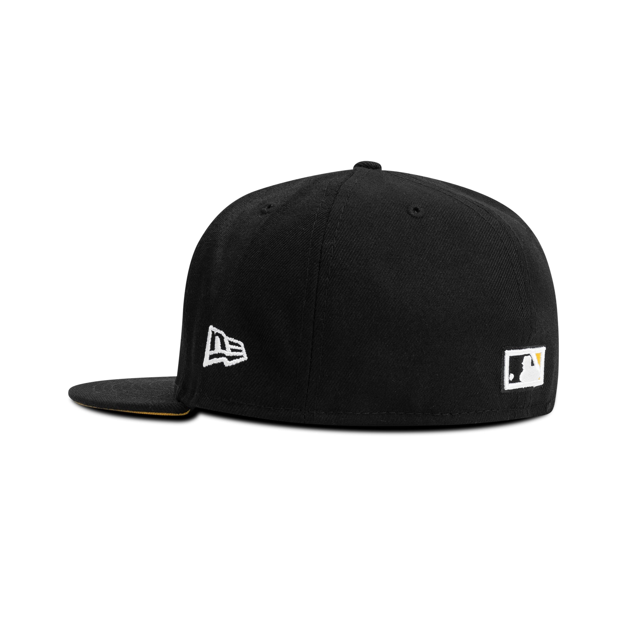 New Era Los Angeles Dodgers Fitted Yellow Bottom "Black White" (100th Anniversary Embroidery)