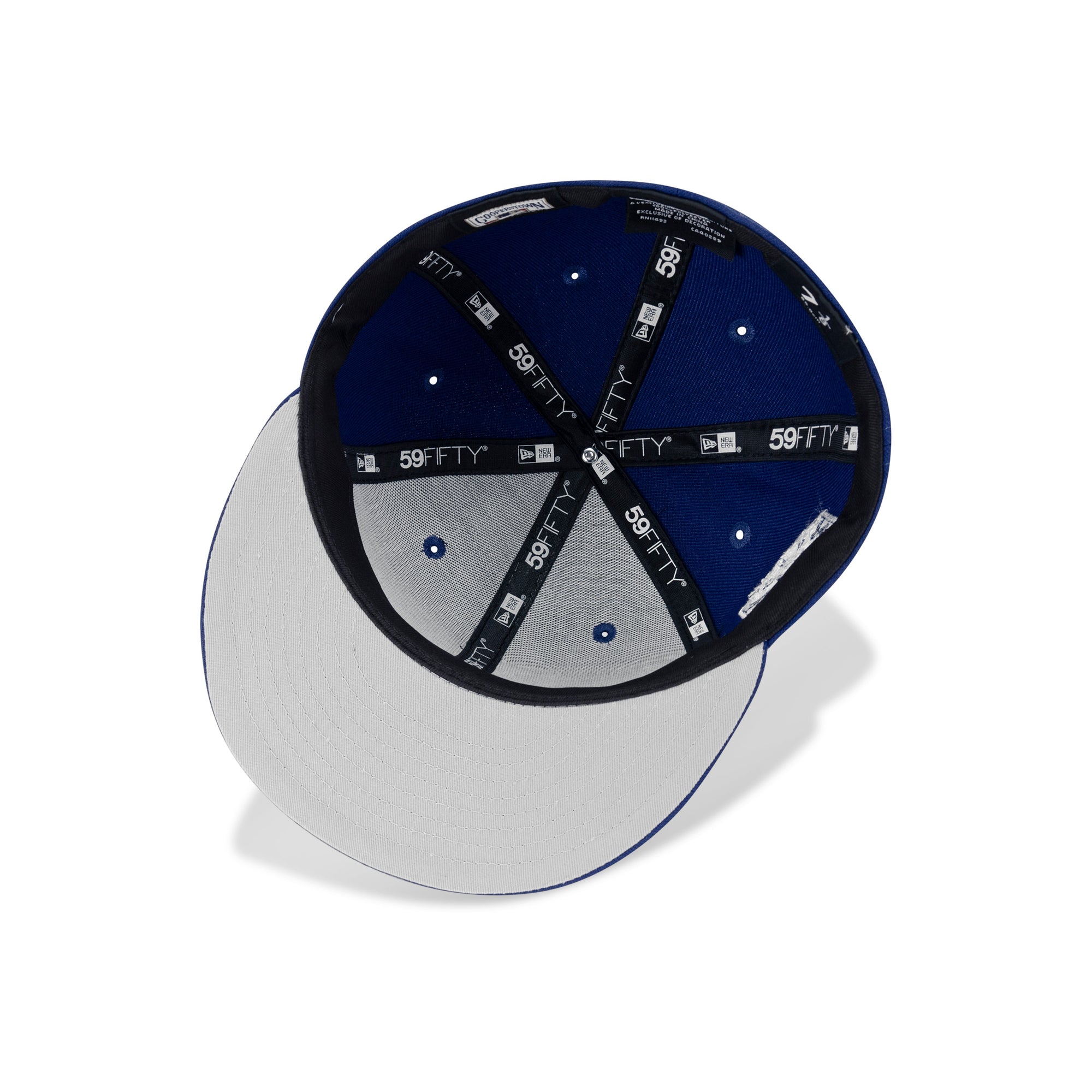 New Era Los Angeles Dodgers Fitted Grey Bottom "Royal White" (50th Anniversary Embroidery)