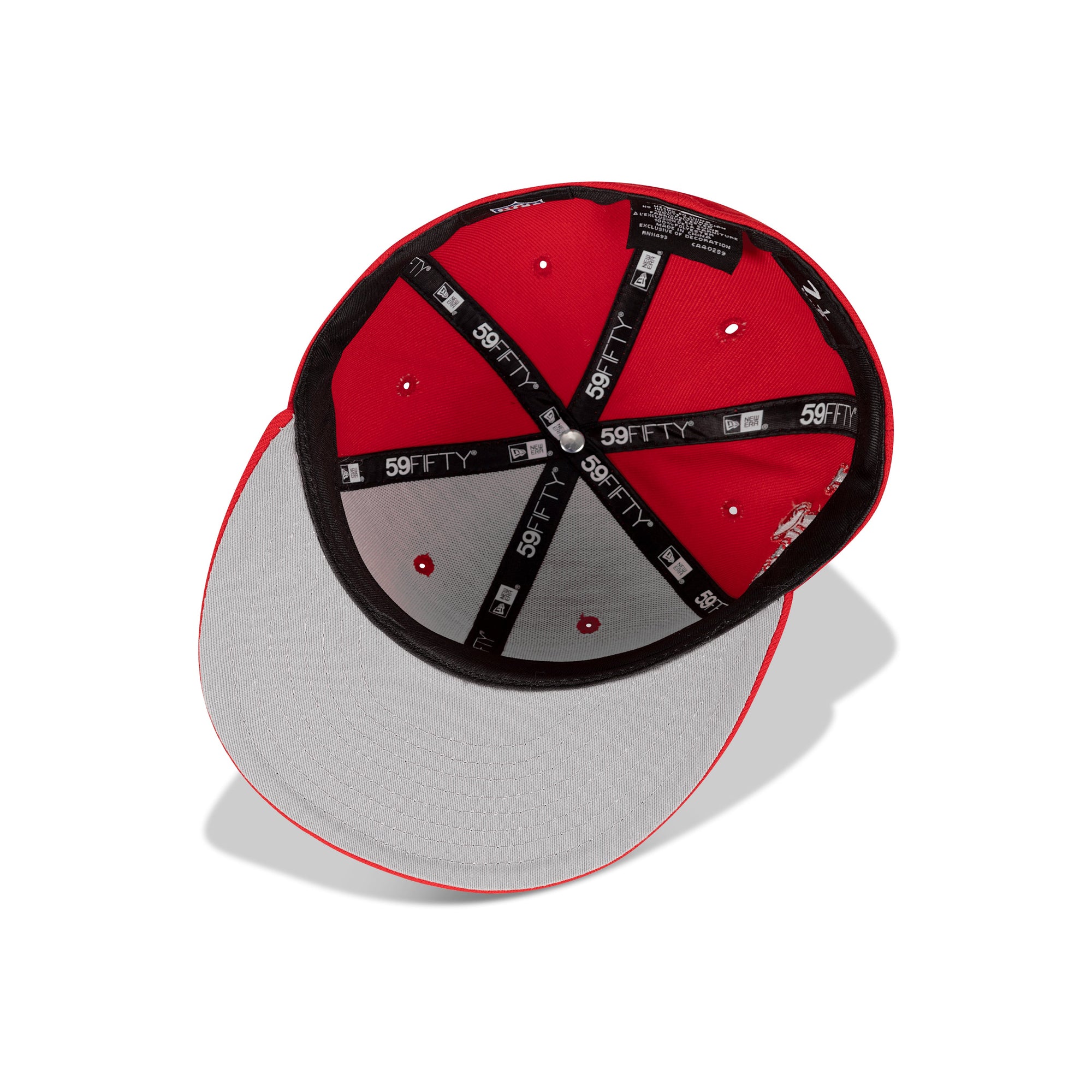 New Era Philadelphia Eagles Fitted Grey Bottom "Red White" (LII Super Bowl Embroidery)