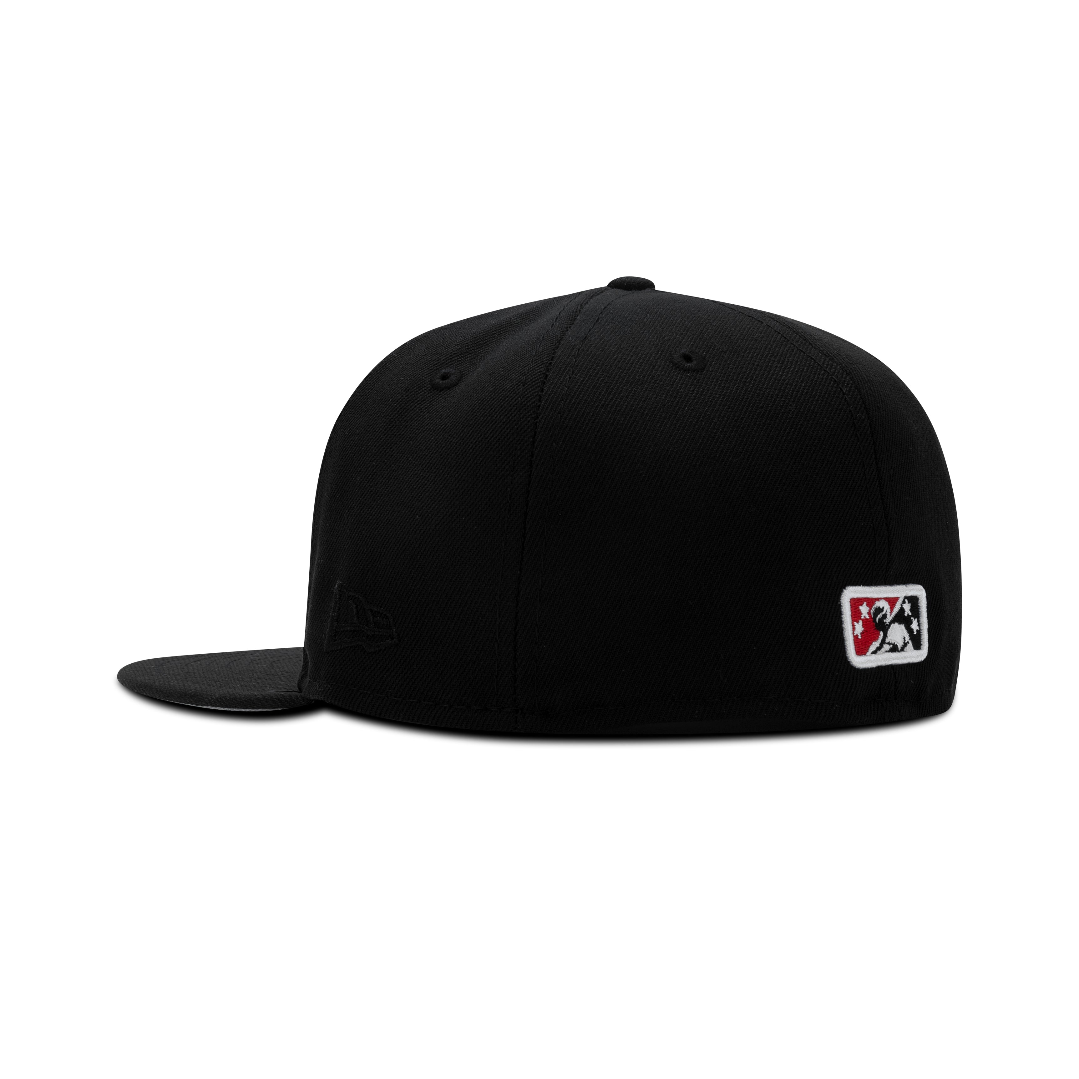 New Era Hartford Yard Goats Fitted Grey Bottom "Black Red" (Hartford 2021 All Star Bash Embroidery)