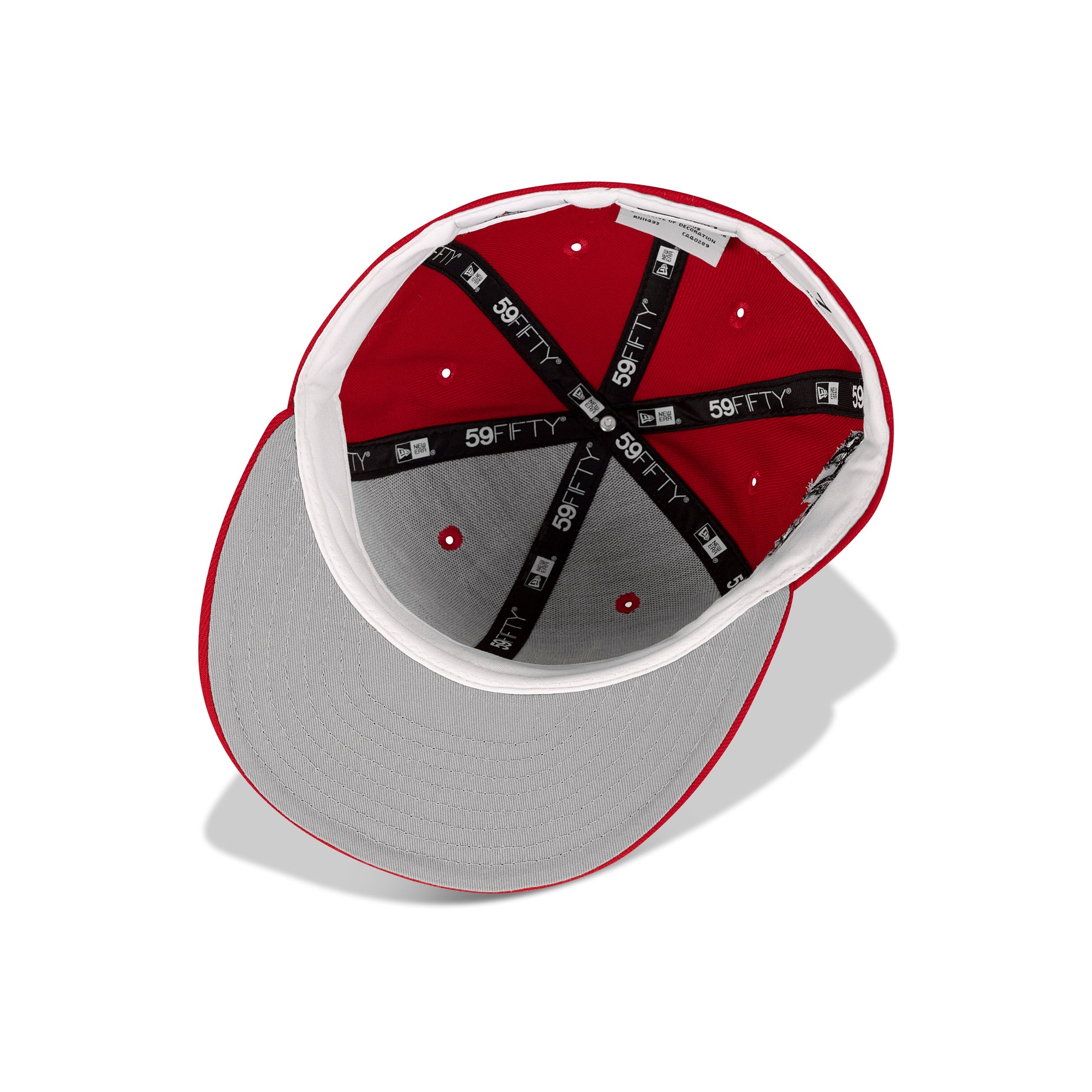 New Era Hartford Yard Goats Fitted Grey Bottom "Red Black White" (Goat Logo Embroidery)