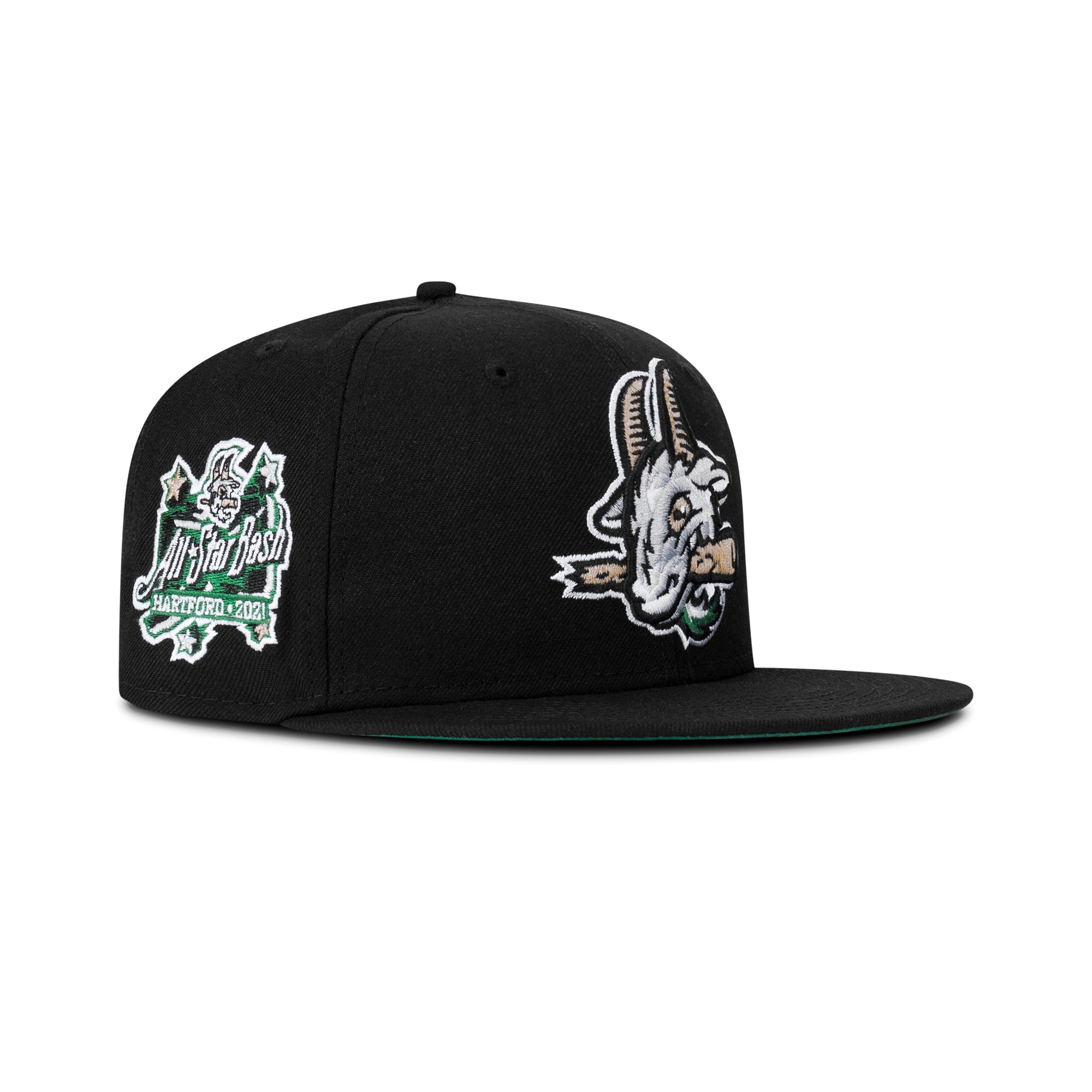 New Era Hartford Yard Goats Fitted Green Bottom "Black Green" (Hartford 2021 All Star Bash Embroidery)