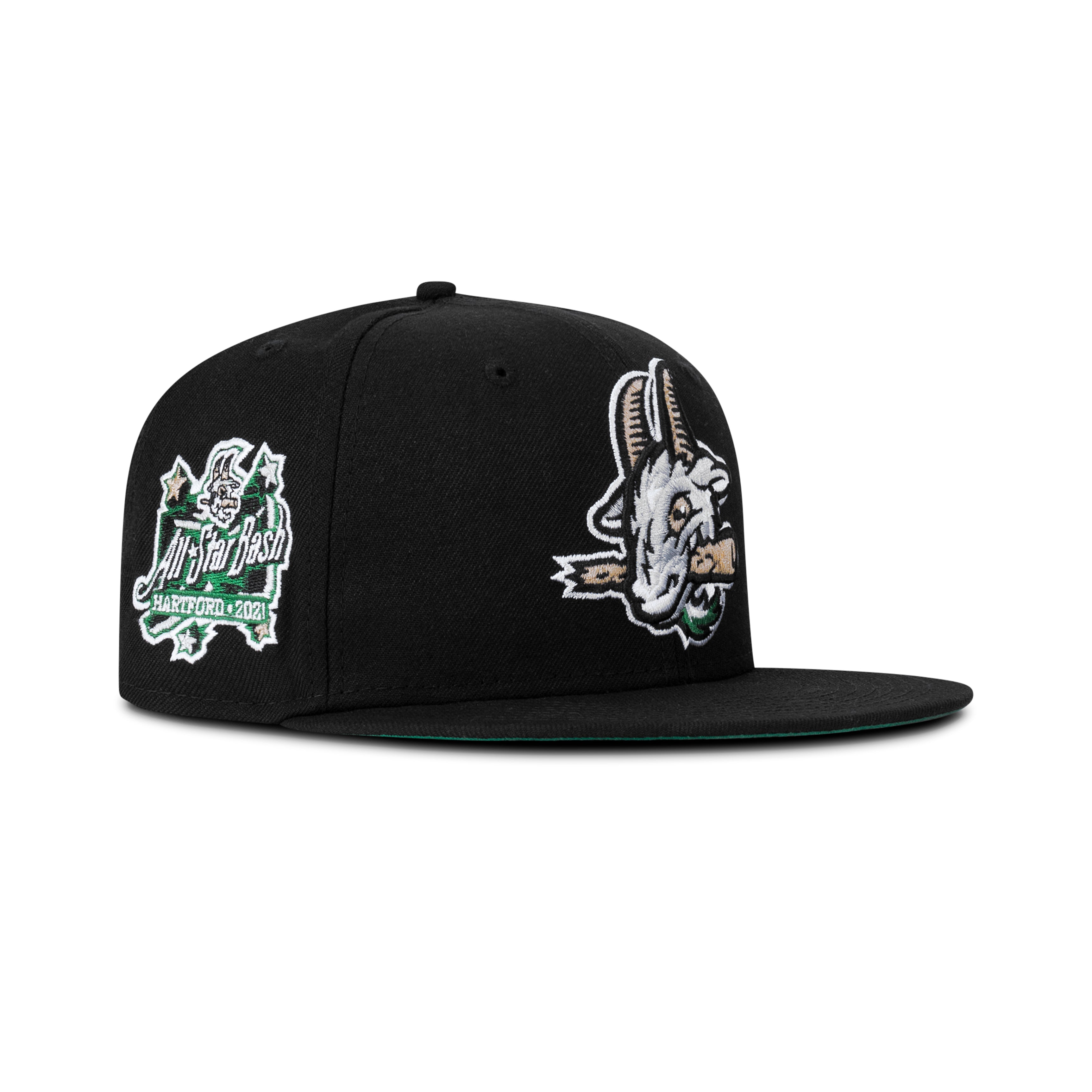 New Era Hartford Yard Goats Fitted Green Bottom "Black Green" (Hartford 2021 All Star Bash Embroidery)