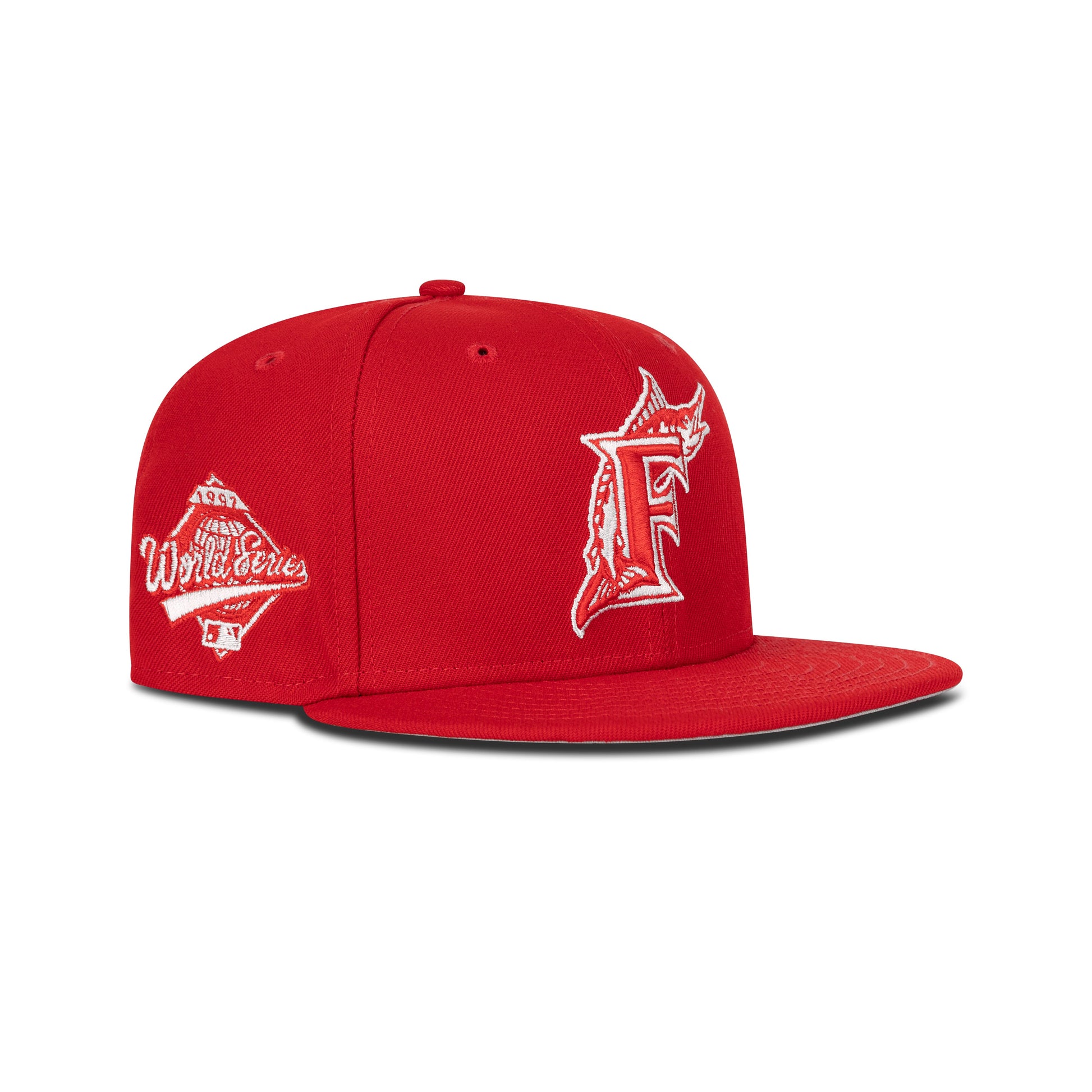 New Era Florida Marlins Fitted Grey Bottom "Red White" (1997 World Series Embroidery)