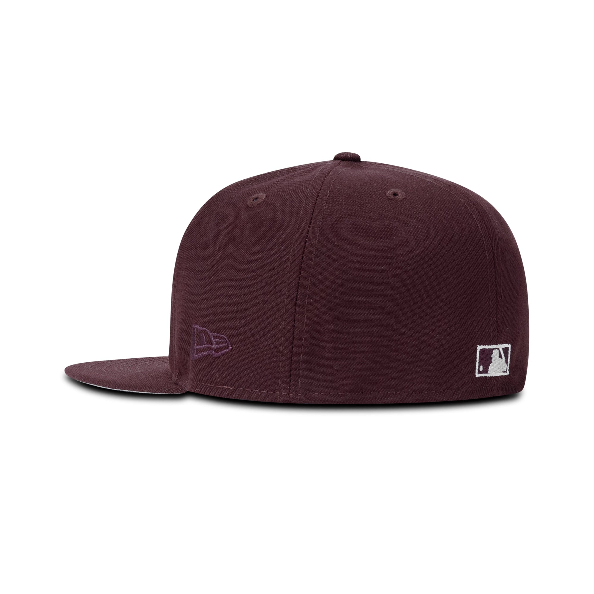 New Era New York Mets Fitted Grey Bottom "Burgundy White" (2000 Subway Series Embroidery)