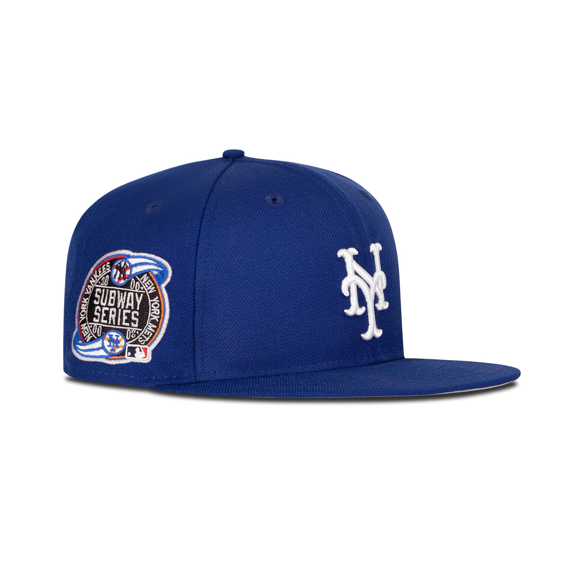New Era New York Mets Fitted Grey Bottom "Blue White" (2000 Subway Series Embroidery)
