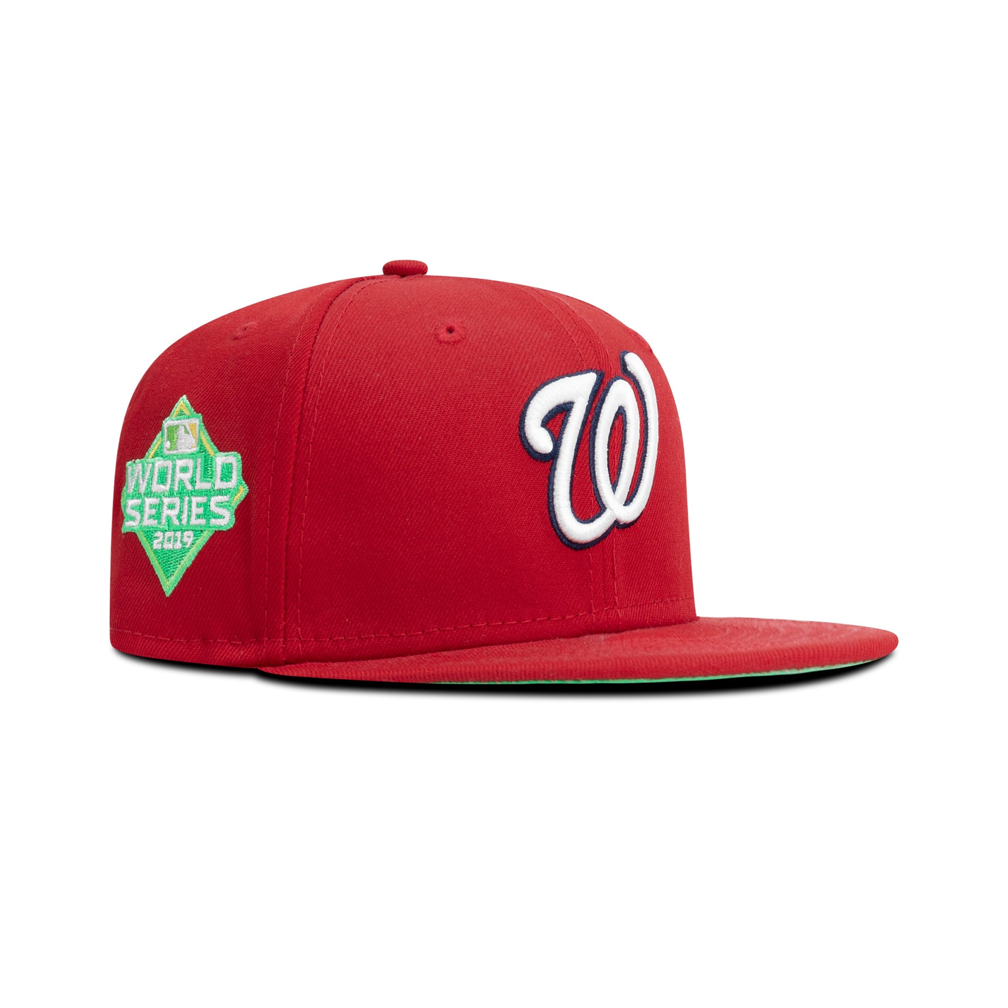New Era Washington Nationals Fitted Green Bottom "Red White" (2019 World Series Embroidery)