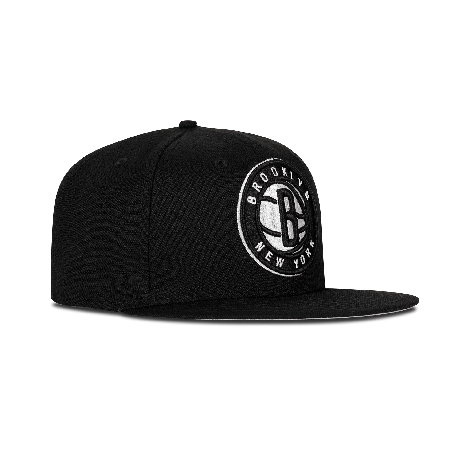 New Era  Brooklyn Nets Fitted Grey Bottom "Black White"