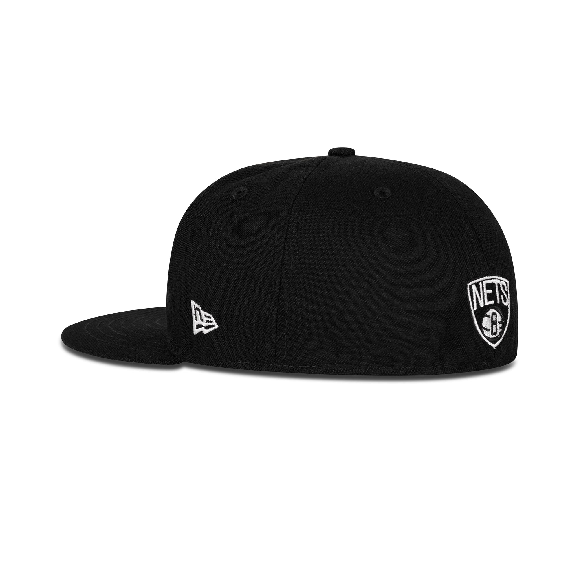 New Era  Brooklyn Nets Fitted Grey Bottom "Black White"